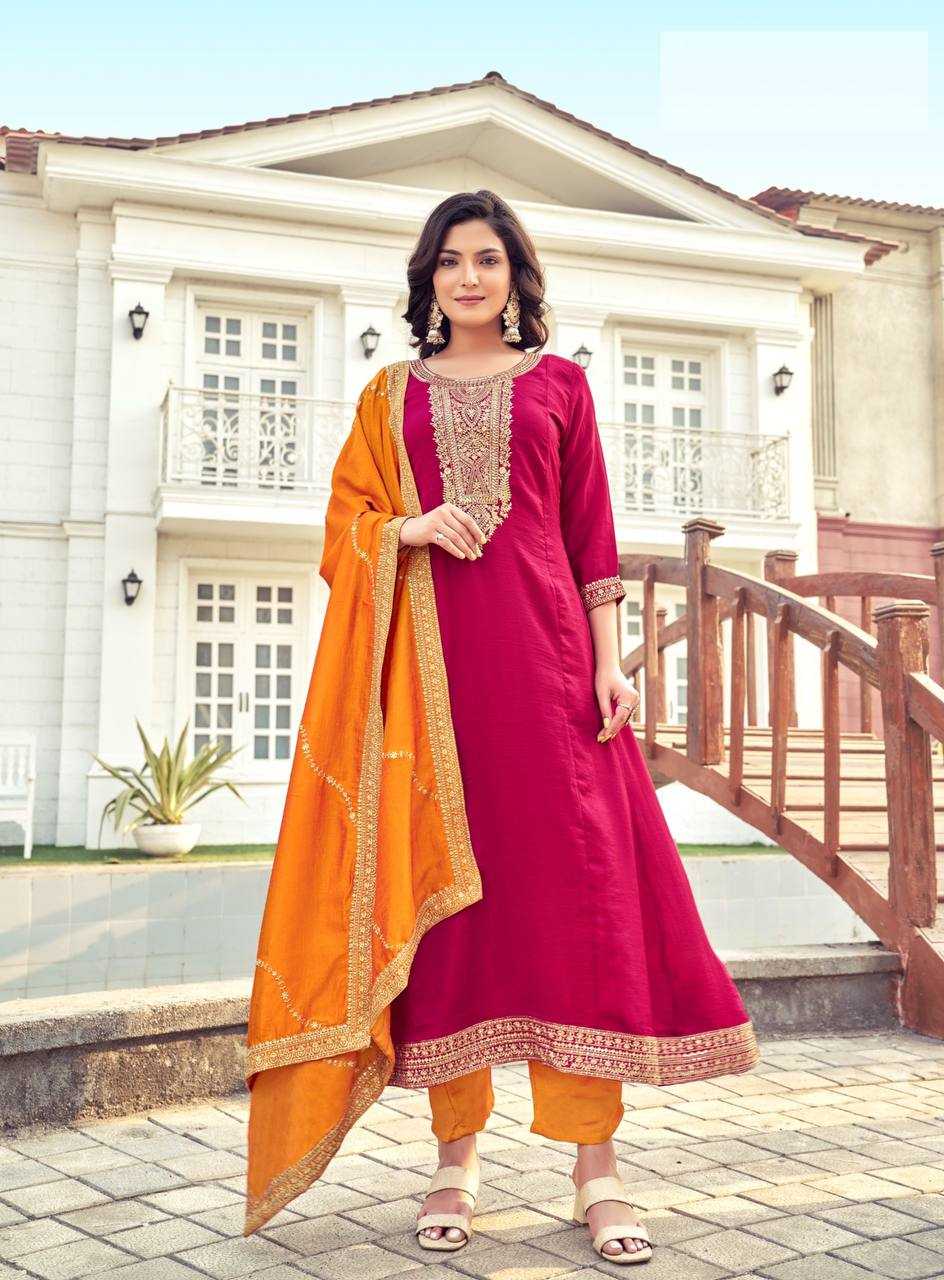 Ynf Vichitra Silk RIN125 KALINI Suits & Dresses Wedding Collections Festive Collections Wholesale Ladies Suits Embroidery Suits Wedding Outfits Manufacturer