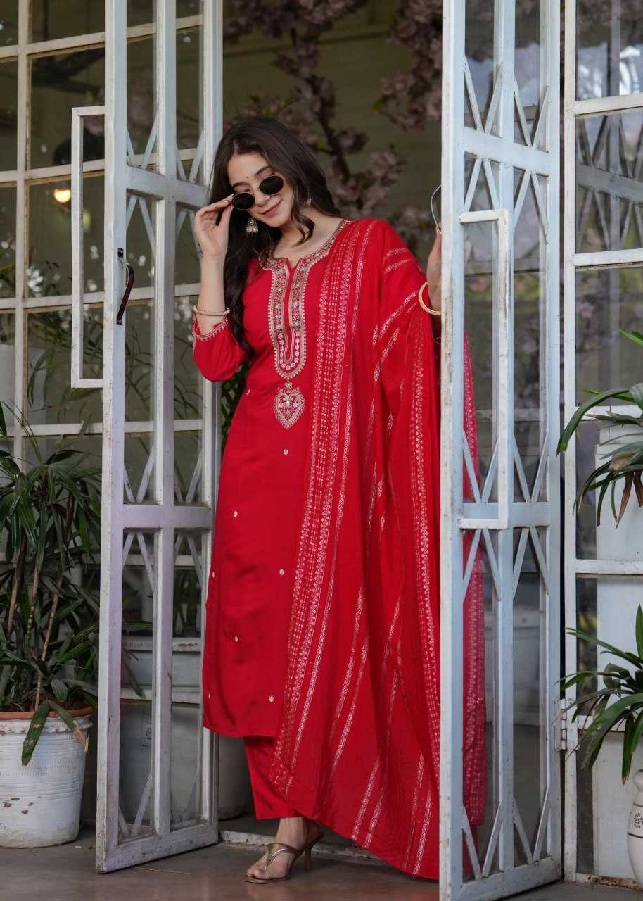 Ynf Viscose Chanderi KESH402 6010 Suits & Dresses Wholesale Embroidery Suits Ladies Salwar Suits Designer Suits Manufacturer