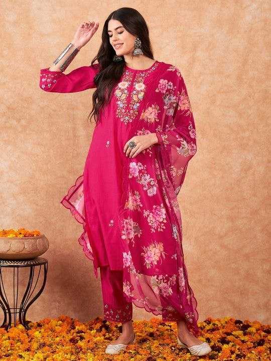 Ynf Viscose Chanderi RIN174 ANCHAL Suits & Dresses Wedding Collections Festive Collections Wholesale Embroidery Suits Chanderi Suit Wedding Outfits Manufacturer