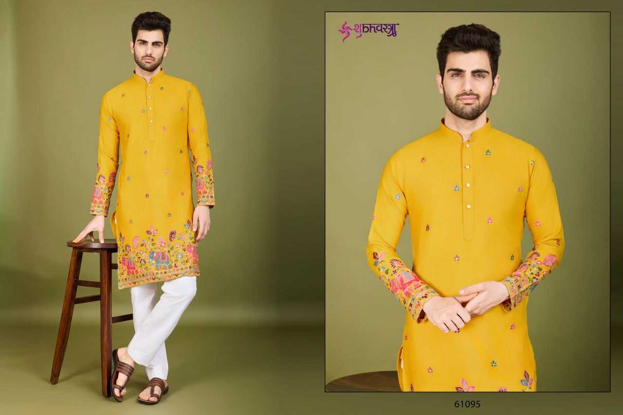 Ynf Viscose Rayon KESH417 VASTRA VOGUE Mens Wear Diwali Collections Festive Collections Wholesale Mens Kurtas Casual Wear Men Wedding kurta Manufacturer