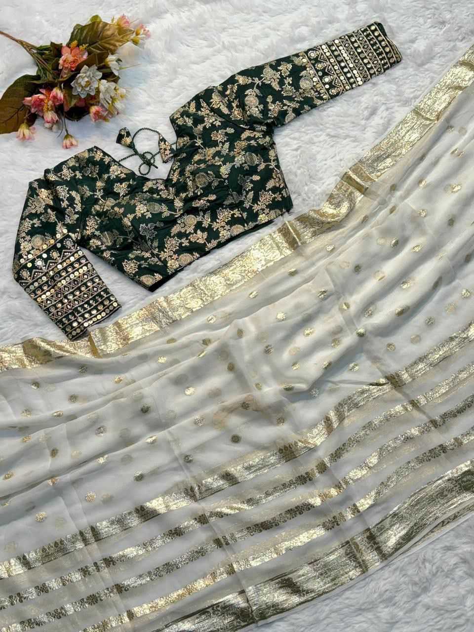 Ynf Viscose RIN104 APE25 Sarees Karwa Chauth Sarees Festive Collections Wholesale Jacquard Saree Viscose Saree Sarees With Blouse Manufacturer