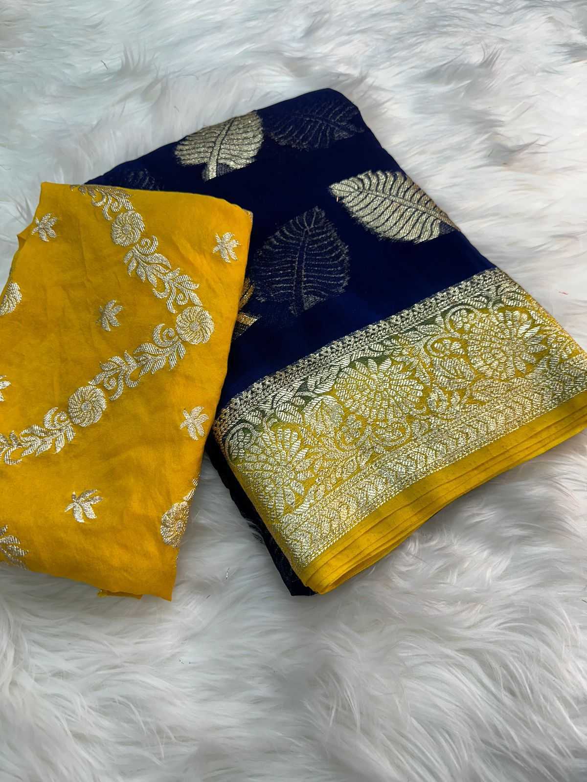 Ynf Viscose RIN104 APE86 Sarees Wedding Collections Festive Collections Wholesale Georgette Sarees Viscose Saree Holi Collections Manufacturer