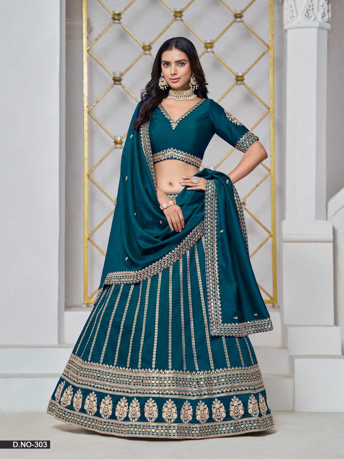 Ynf Art Silk KESH416 Mehvish-Vol-1 Lehengas Wedding Collections Festive Collections Wholesale Designer Lehenga Silk Lehenga Embroidered Lehenga Manufacturer