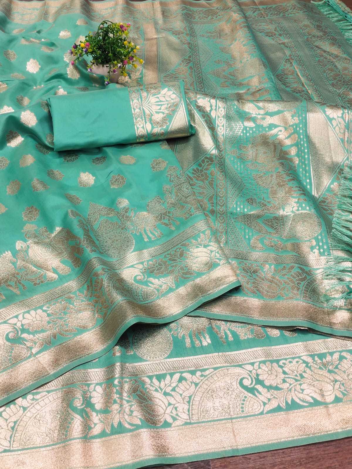 Ynf Banana Silk RIN113 DW-KUSUM Sarees Wholesale Designer Sarees Silk Sarees Festive Sarees Manufacturer