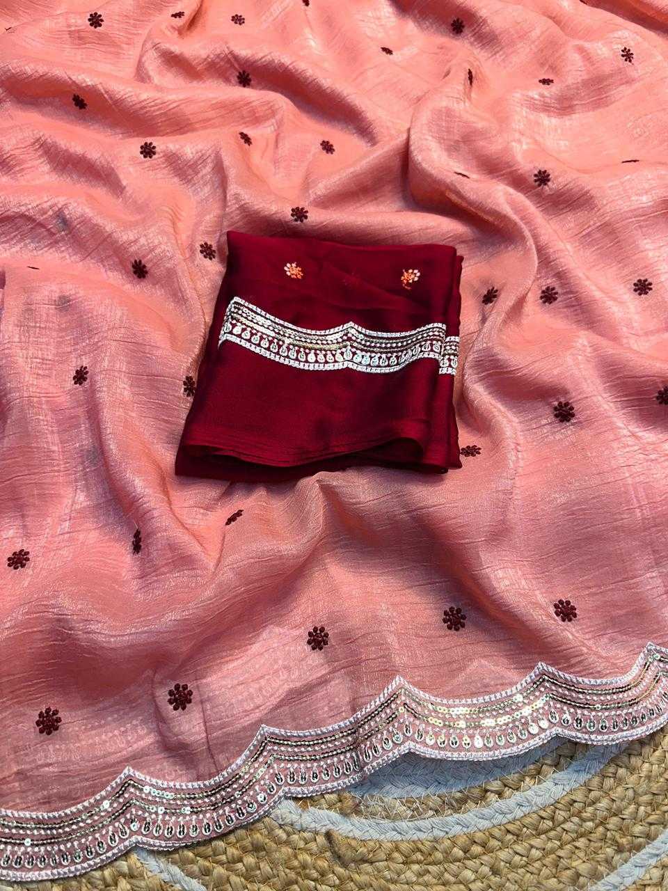 Ynf Chiffon RIN199 SMH26 Sarees Wedding Collections Festive Collections Wholesale Chiffon Sarees Embroidered Sarees Sequins Work Saree Manufacturer