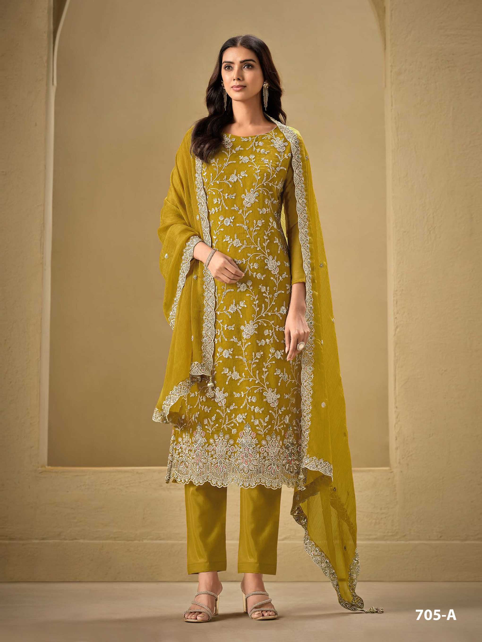 Ynf Chinon RIN187 M-4225 Suits & Dresses Islamic Clothing Festive Collections Wholesale Sharara Salwar Suits Party wear suits Eid Collections Manufacturer