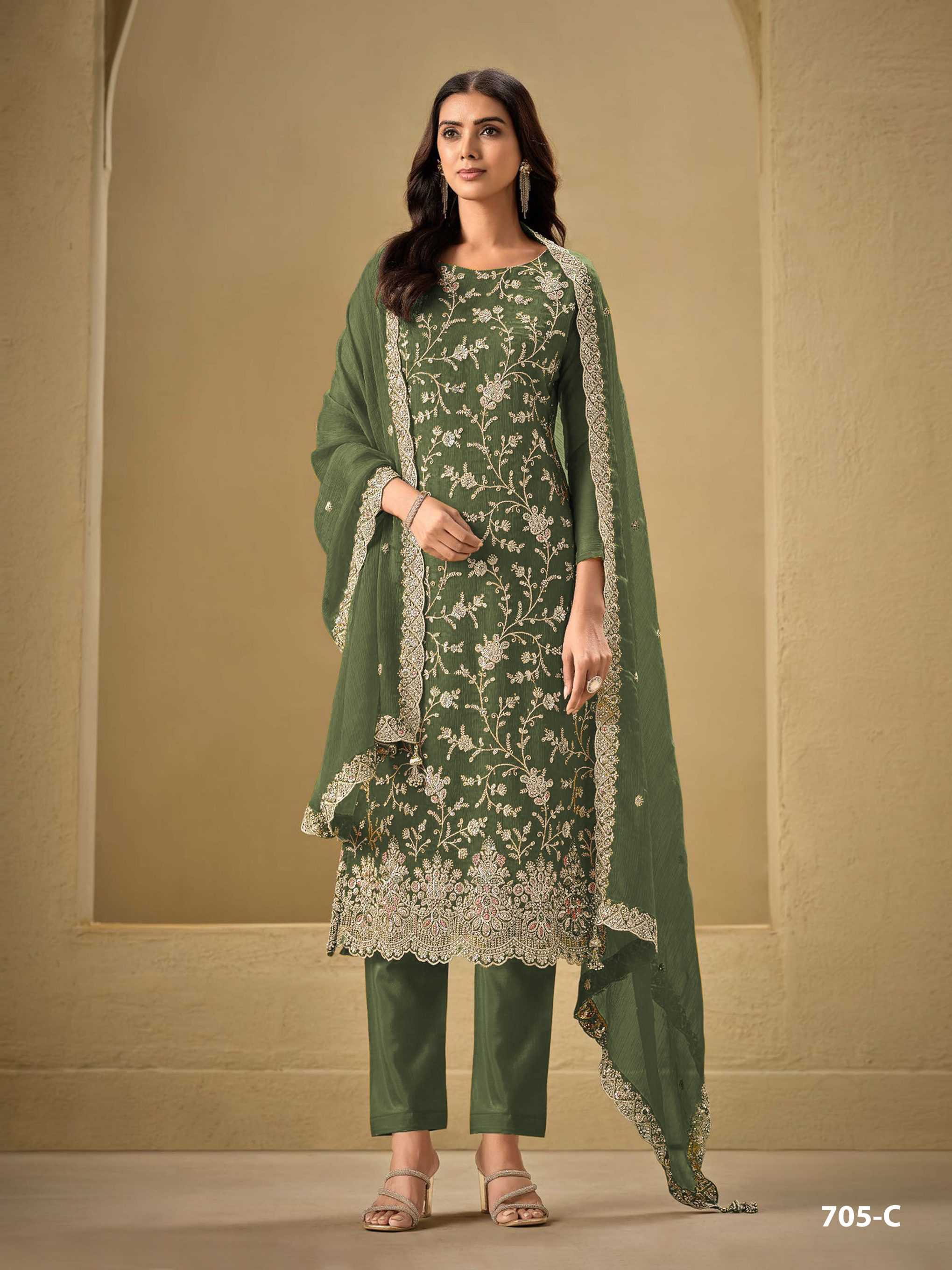 Ynf Chinon RIN187 M-4225 Suits & Dresses Islamic Clothing Festive Collections Wholesale Sharara Salwar Suits Party wear suits Eid Collections Manufacturer