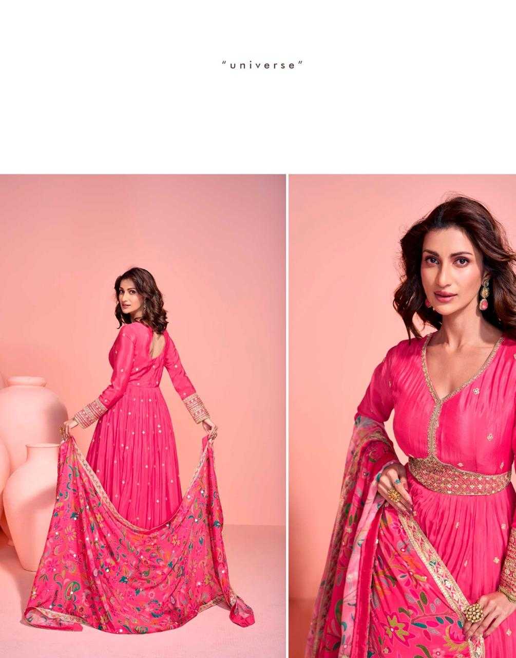 Ynf Chinon Silk RIN184 SAYURI DESIGNER-MAYURI Suits & Dresses Rakhi Collections Festive Collections Wholesale Party wear suits Silk Suits Embroidered Suits Manufacturer