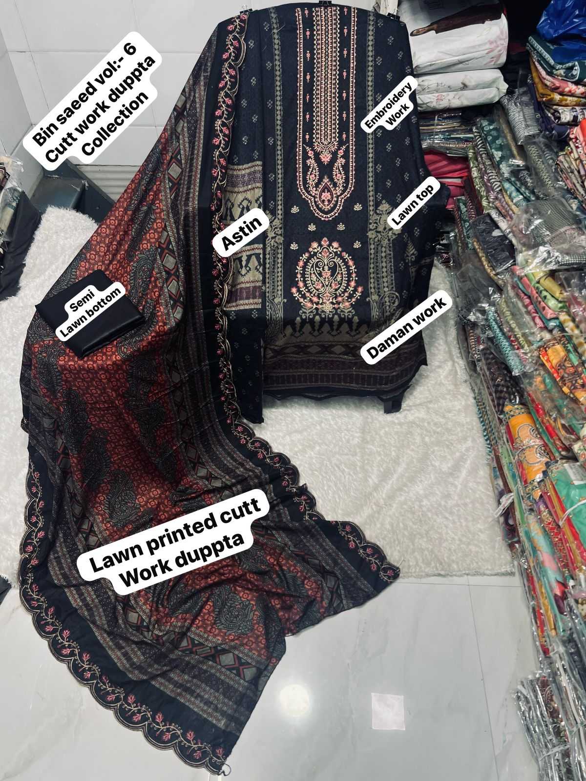 Ynf Cotton KESH444 BIN SAEED VOL 6 Suits & Dresses Islamic Clothing Festive Collections Wholesale Printed Suits Cotton Suits Embroidered Suits Manufacturer
