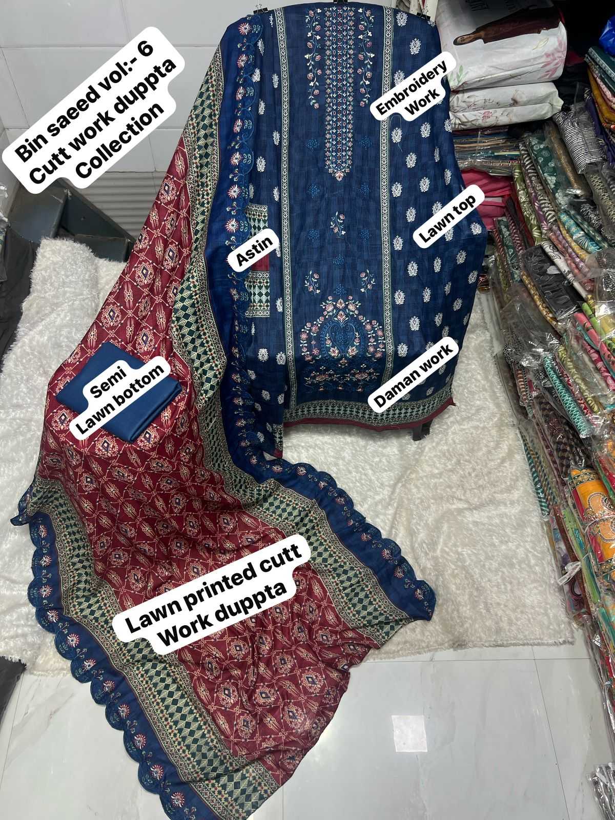 Ynf Cotton KESH444 BIN SAEED VOL 6 Suits & Dresses Islamic Clothing Festive Collections Wholesale Printed Suits Cotton Suits Embroidered Suits Manufacturer