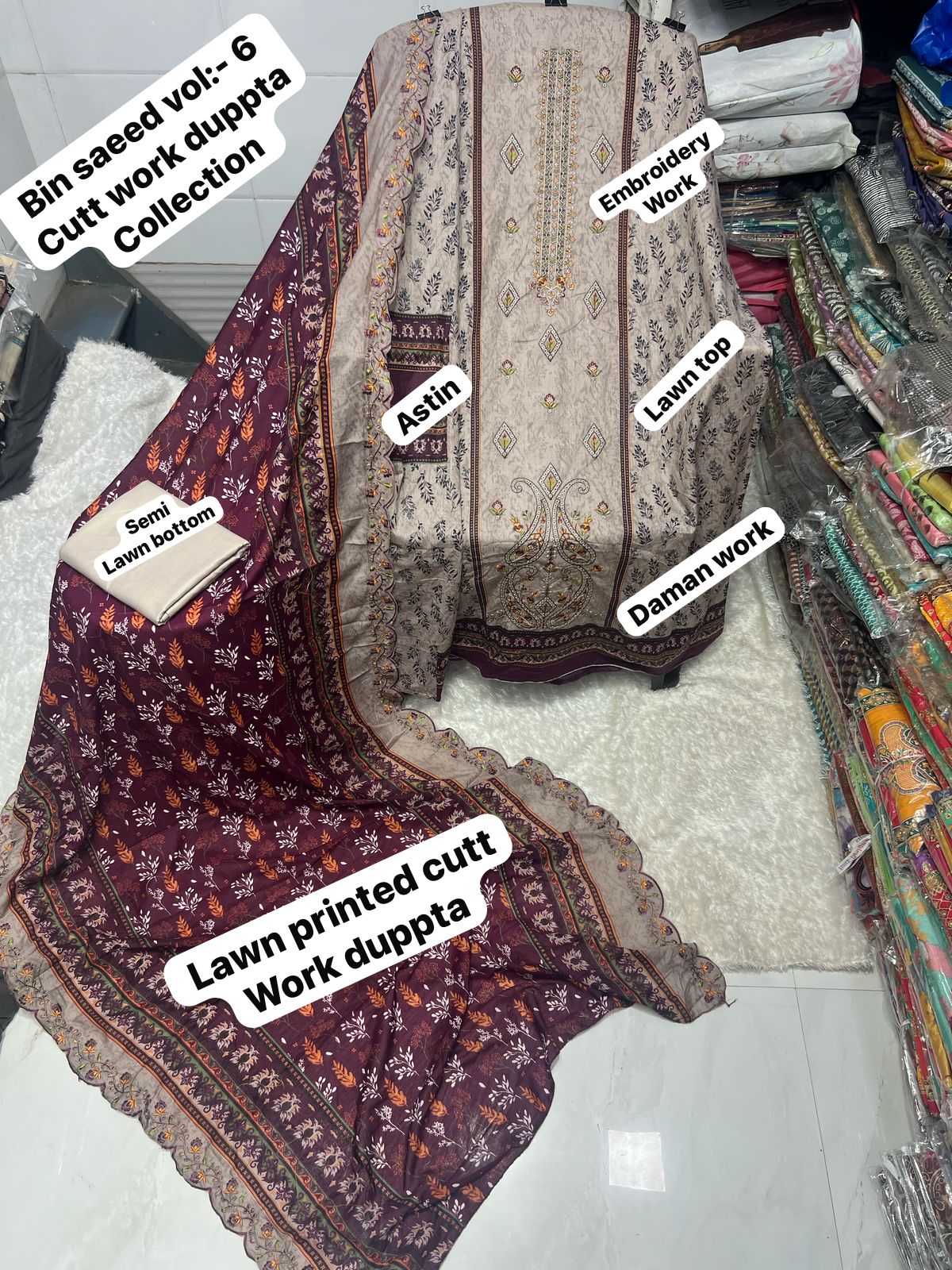 Ynf Cotton KESH444 BIN SAEED VOL 6 Suits & Dresses Islamic Clothing Festive Collections Wholesale Printed Suits Cotton Suits Embroidered Suits Manufacturer