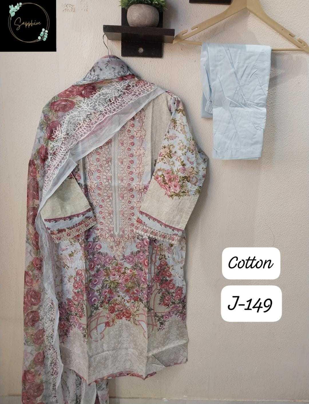 Ynf Cotton KESH444 SAPPHIRE JAZMIN VOL-149 Suits & Dresses Islamic Clothing Festive Collections Wholesale Pakistani Suits Afghani Suits Cotton Suits Manufacturer