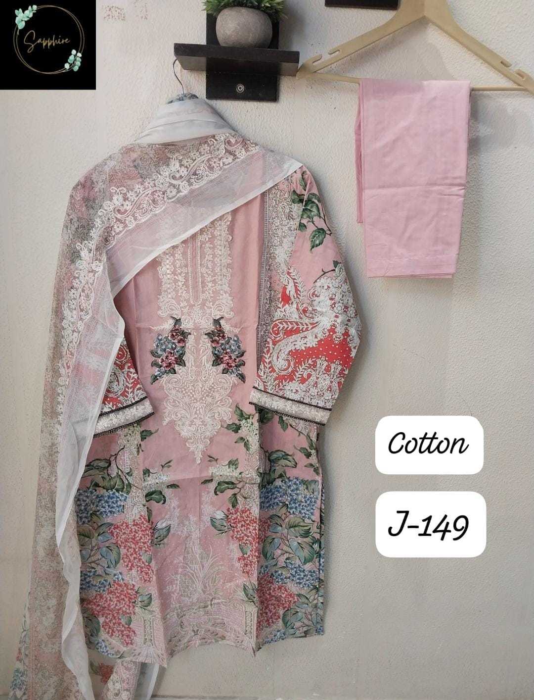 Ynf Cotton KESH444 SAPPHIRE JAZMIN VOL-149 Suits & Dresses Islamic Clothing Festive Collections Wholesale Pakistani Suits Afghani Suits Cotton Suits Manufacturer