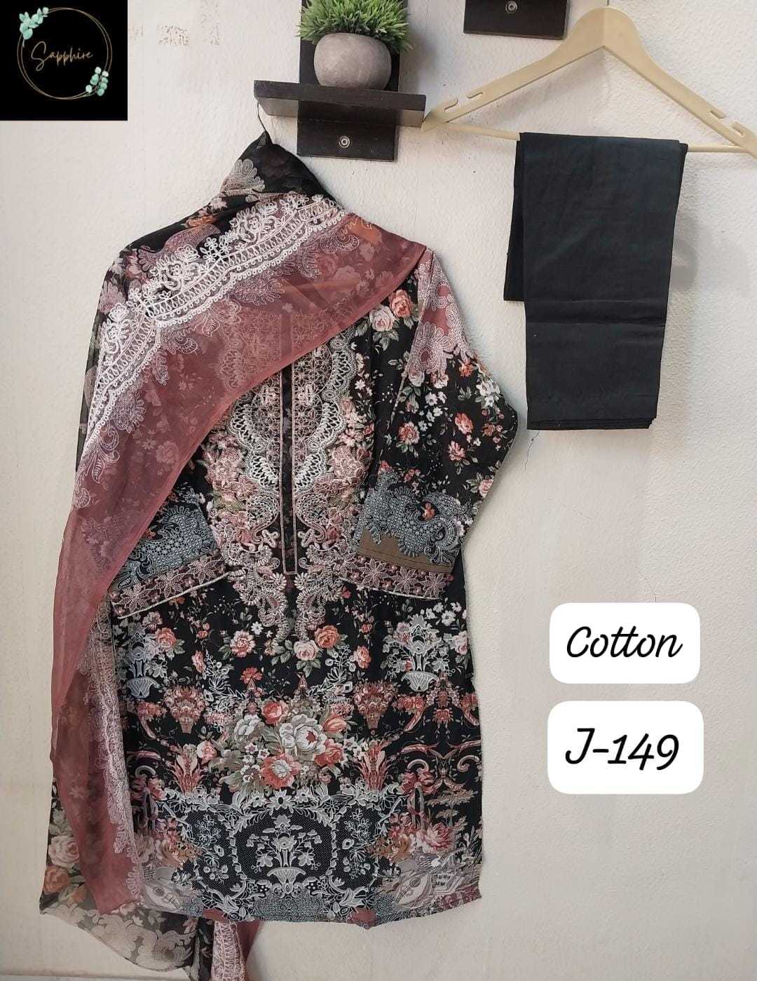 Ynf Cotton KESH444 SAPPHIRE JAZMIN VOL-149 Suits & Dresses Islamic Clothing Festive Collections Wholesale Pakistani Suits Afghani Suits Cotton Suits Manufacturer