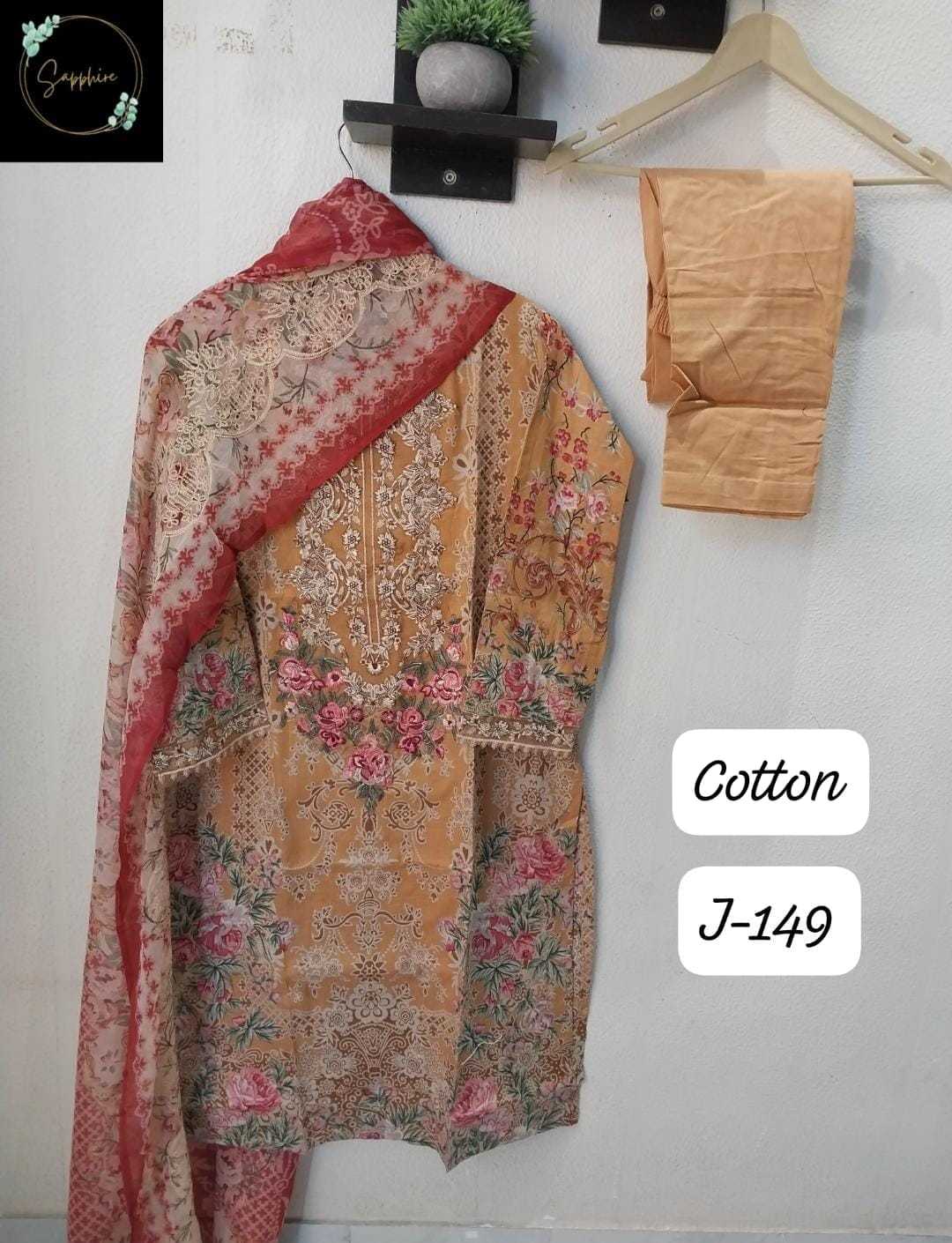 Ynf Cotton KESH444 SAPPHIRE JAZMIN VOL-149 Suits & Dresses Islamic Clothing Festive Collections Wholesale Pakistani Suits Afghani Suits Cotton Suits Manufacturer