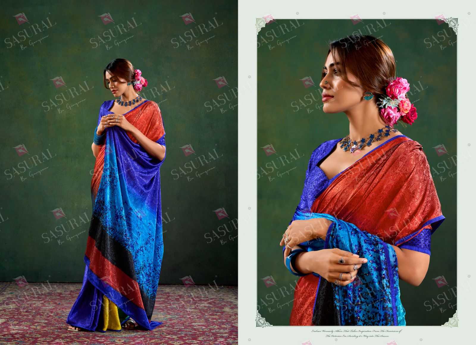 Ynf Crepe KESH416 SASURAL-SOPHIA Sarees Wedding Collections Festive Collections Wholesale Printed Sarees Hand Work Sarees Jacquard Saree Manufacturer