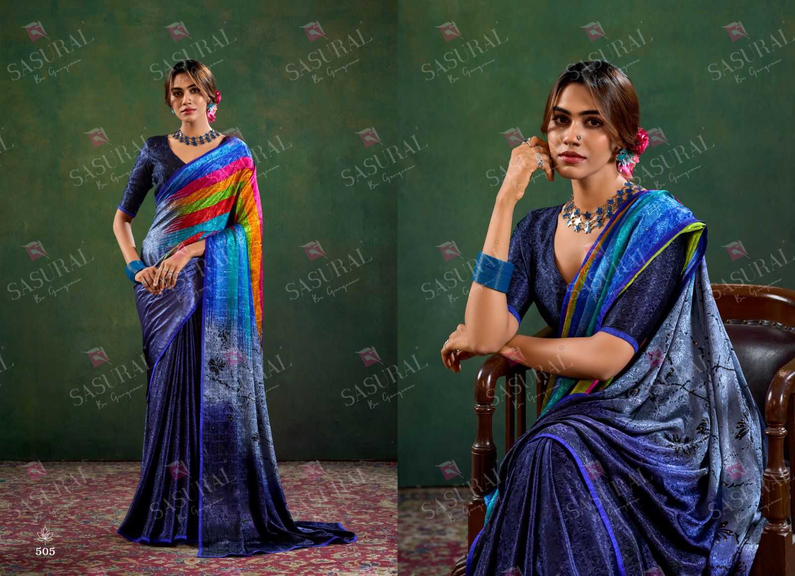 Ynf Crepe KESH416 SASURAL-SOPHIA Sarees Wedding Collections Festive Collections Wholesale Printed Sarees Hand Work Sarees Jacquard Saree Manufacturer