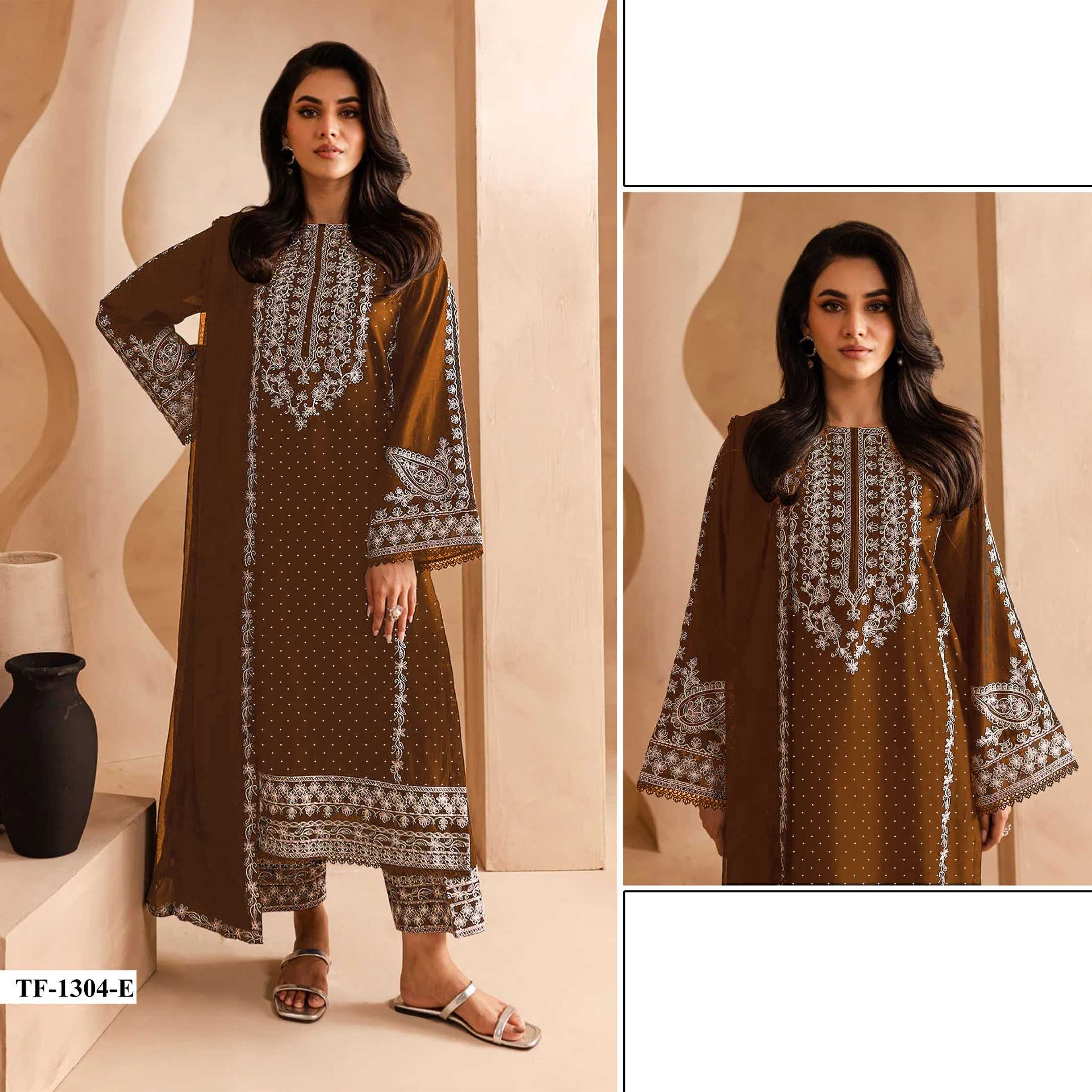 Ynf Faux Georgette RIN187 M-4222 Suits & Dresses Islamic Clothing Festive Collections Wholesale Sharara Salwar Suits Party wear suits Eid Collections Manufacturer