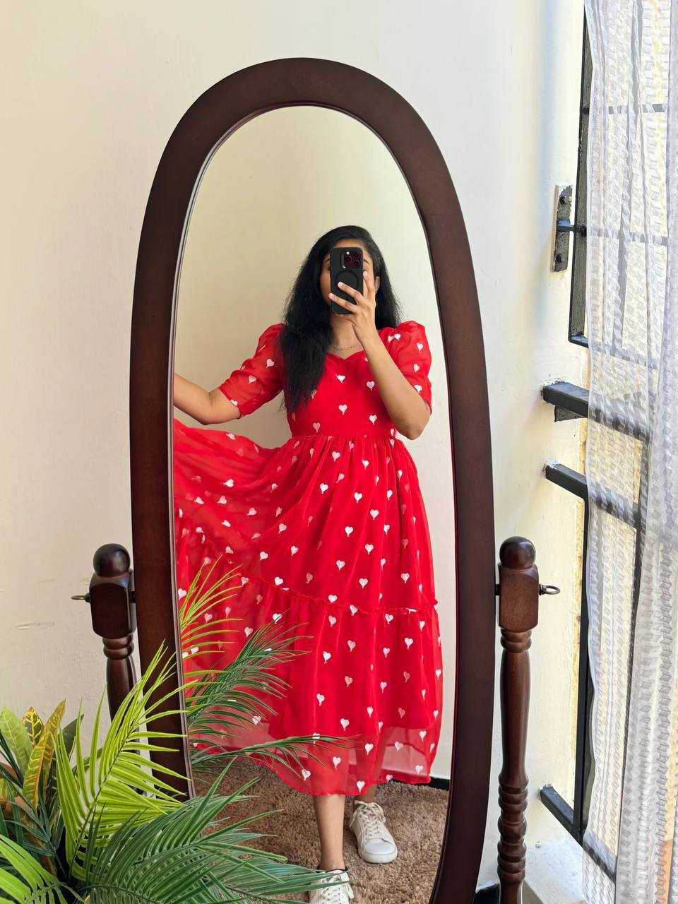 Ynf Faux Georgette RIN218 1058 Kurti Western Wears Wholesale Georgette Kurti Flared Kurtis Indo-Western Kurtis Manufacturer