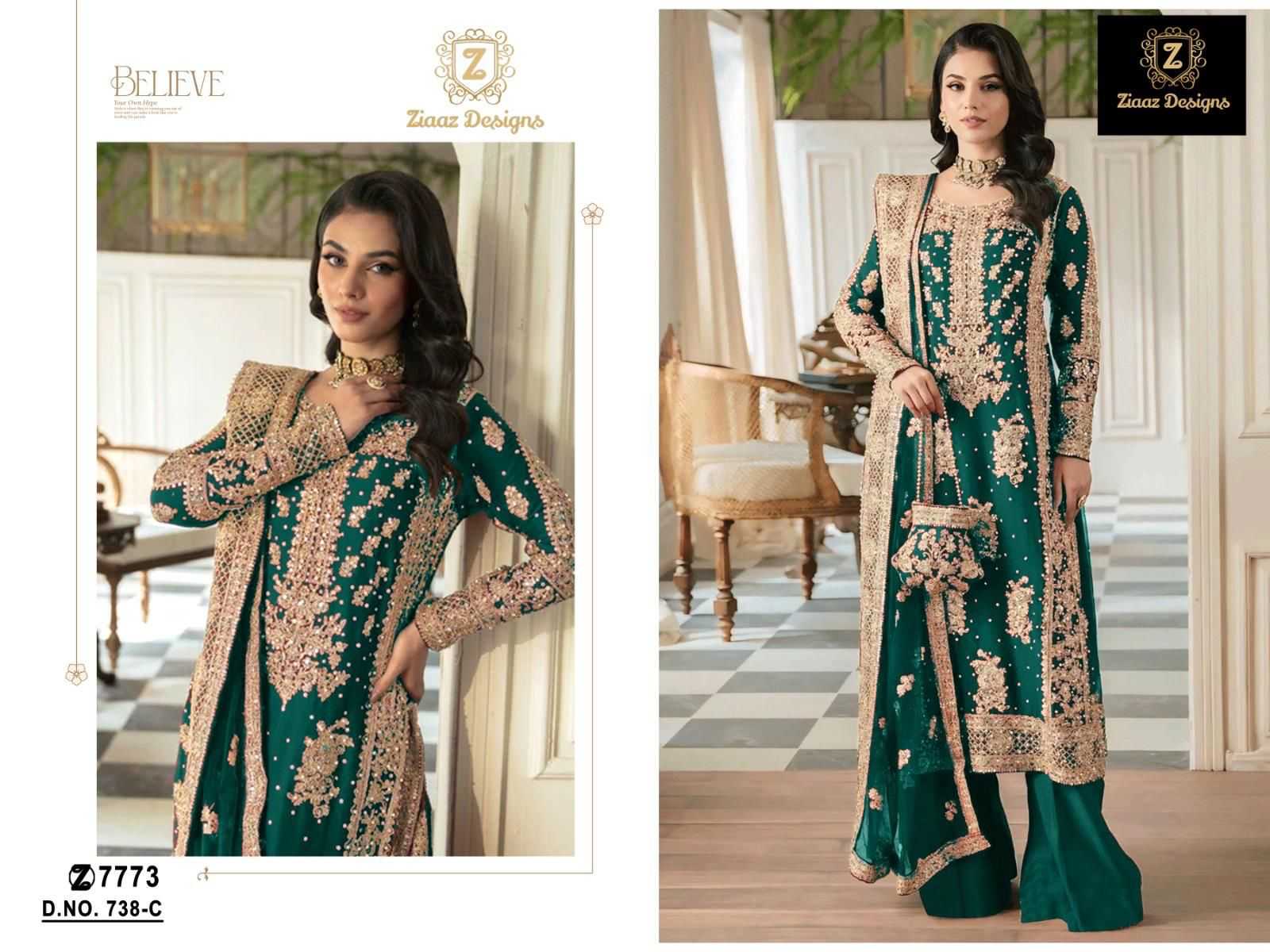 Ynf Georgette KESH444 Ziaaz Designs 738 Suits & Dresses Islamic Clothing Festive Collections Wholesale Pakistani Suits Afghani Suits Kashmiri Suits Manufacturer