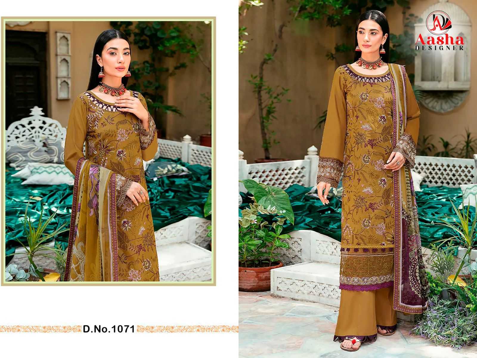 Ynf Heavy Rayon RIN186 AASHA DESIGNER-CHEVRON PREMIUM COLLECTION VOL-1 Suits & Dresses Islamic Clothing Festive Collections Wholesale Embroidery Suits Party wear suits Eid Collections Manufacturer