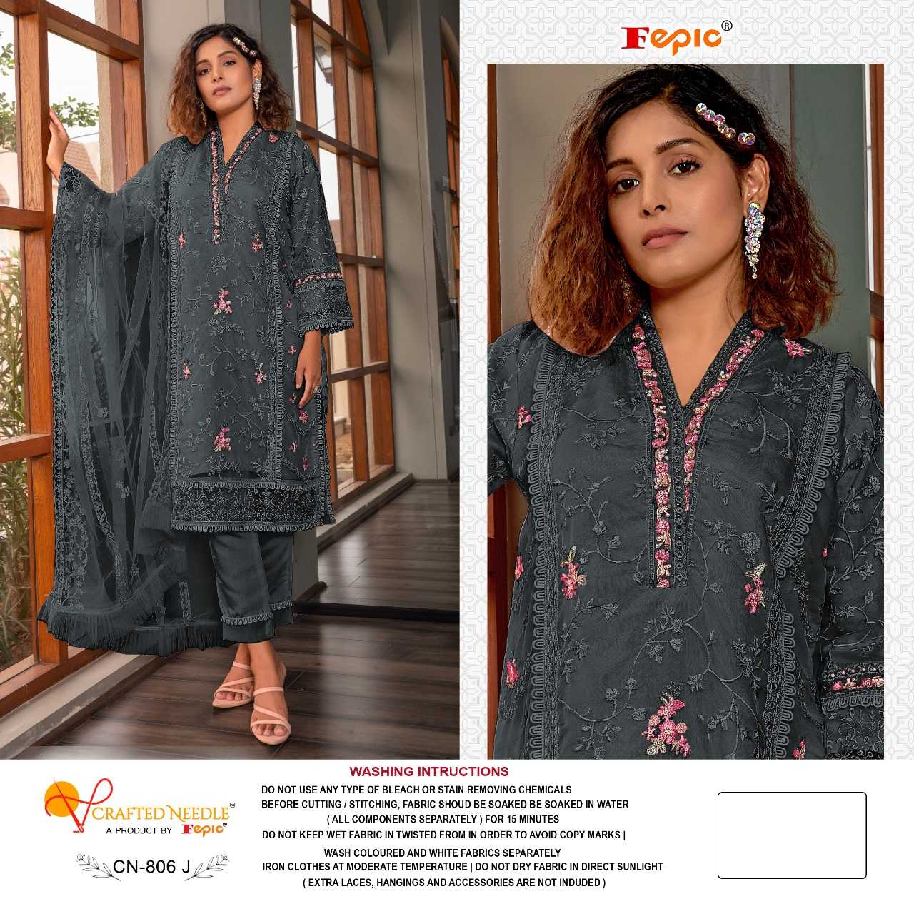 Ynf Organza KESH446 CRAFTED NEEDLE-CN806 Suits & Dresses Islamic Clothing Festive Collections Wholesale Pakistani Suits Afghani Suits Embroidered Suits Manufacturer