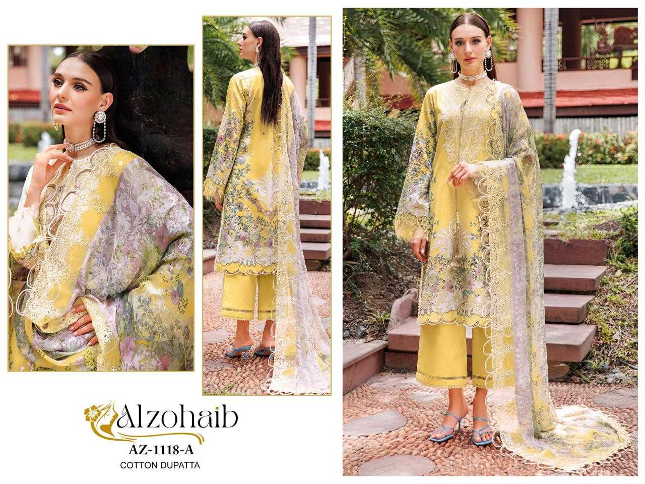 Ynf Pure Cotton KESH444 ALZOHAIB-AZ 1118 Suits & Dresses Islamic Clothing Festive Collections Wholesale Pakistani Suits Embroidery Suits Cotton Suits Manufacturer