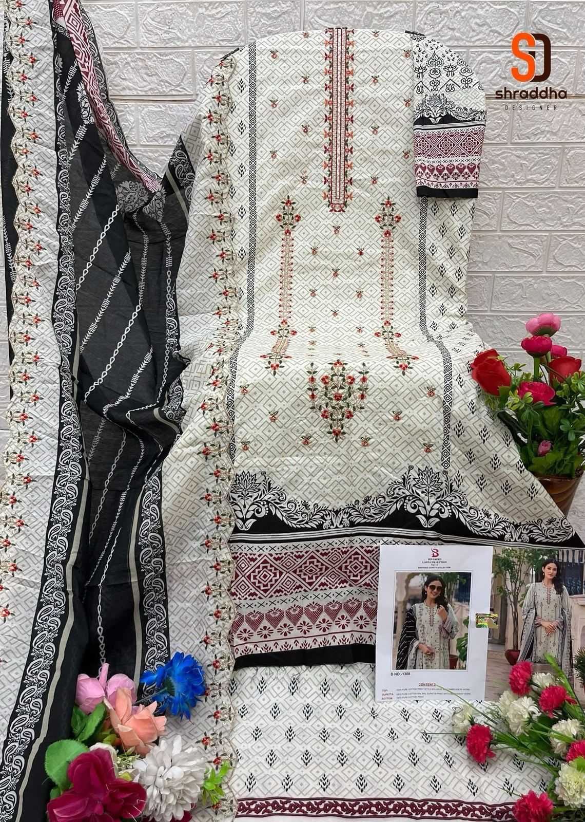 Ynf Pure Cotton KESH444 SHARADDHA DESIGNER-BIN SAEED VOL-13 Suits & Dresses Islamic Clothing Festive Collections Wholesale Pakistani Suits Embroidery Suits Cotton Suits Manufacturer