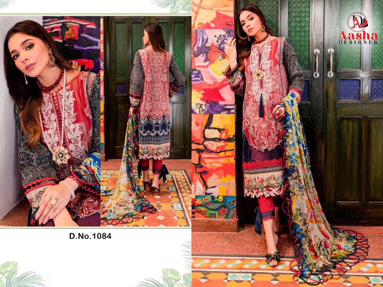 Ynf Pure Cotton RIN186 AASHA DESIGNER-1084 Suits & Dresses Islamic Clothing Festive Collections Wholesale Embroidery Suits Cotton Suits Eid Collections Manufacturer