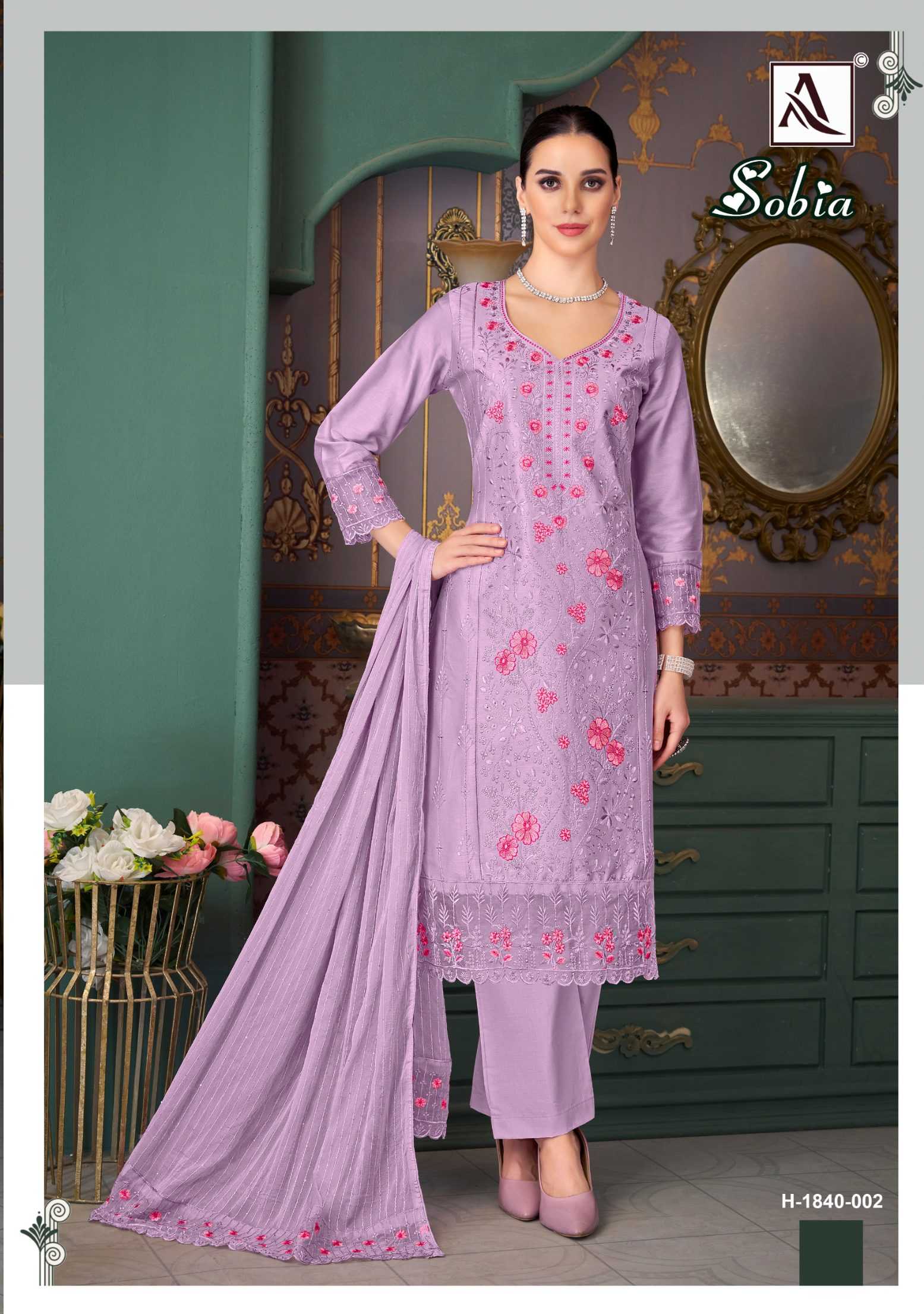 Ynf Pure Cotton RIN186 Alok Suit-SOBIA Suits & Dresses Islamic Clothing Festive Collections Wholesale Sharara Salwar Suits Party wear suits Eid Collections Manufacturer