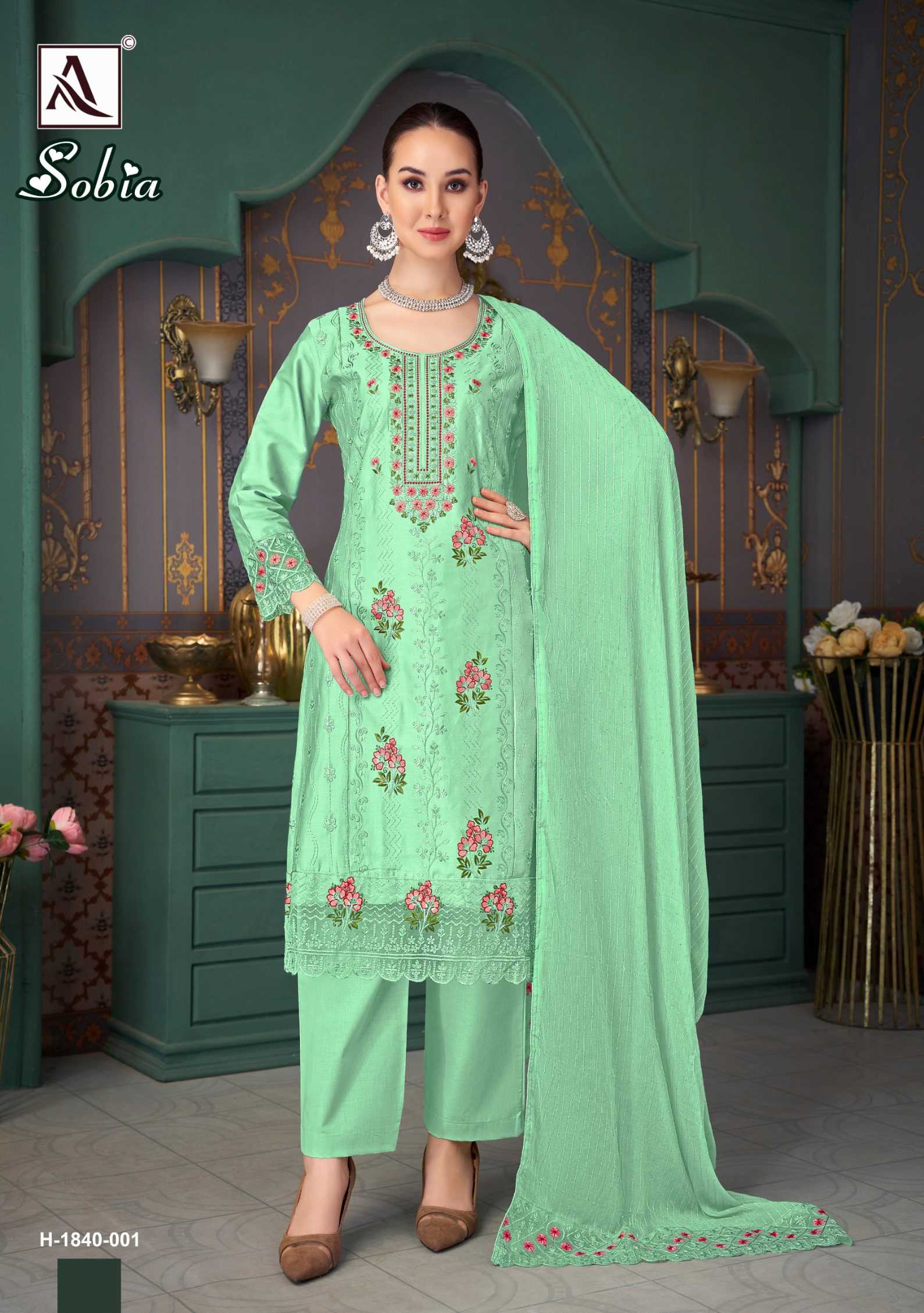 Ynf Pure Cotton RIN186 Alok Suit-SOBIA Suits & Dresses Islamic Clothing Festive Collections Wholesale Sharara Salwar Suits Party wear suits Eid Collections Manufacturer