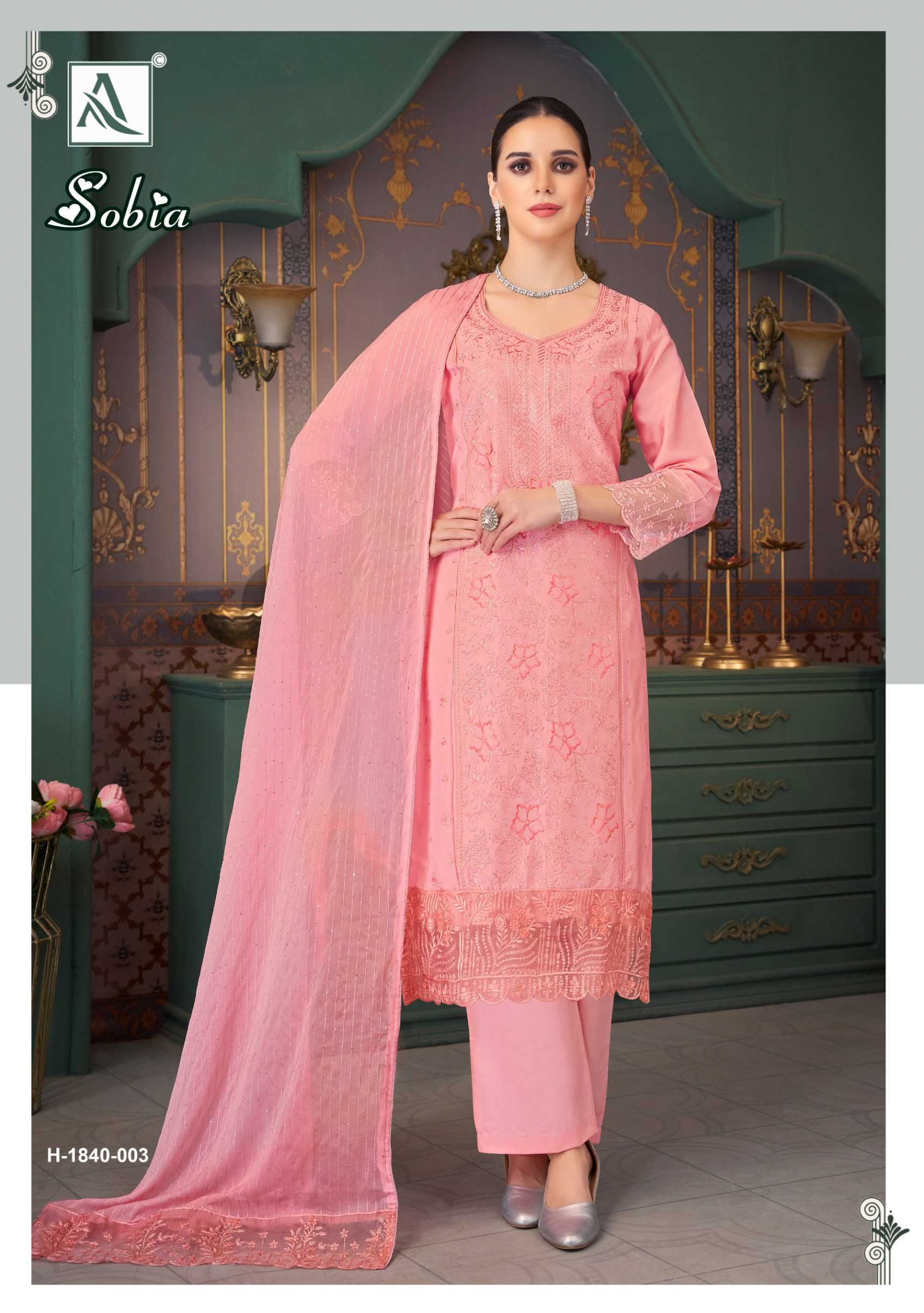 Ynf Pure Cotton RIN186 Alok Suit-SOBIA Suits & Dresses Islamic Clothing Festive Collections Wholesale Sharara Salwar Suits Party wear suits Eid Collections Manufacturer