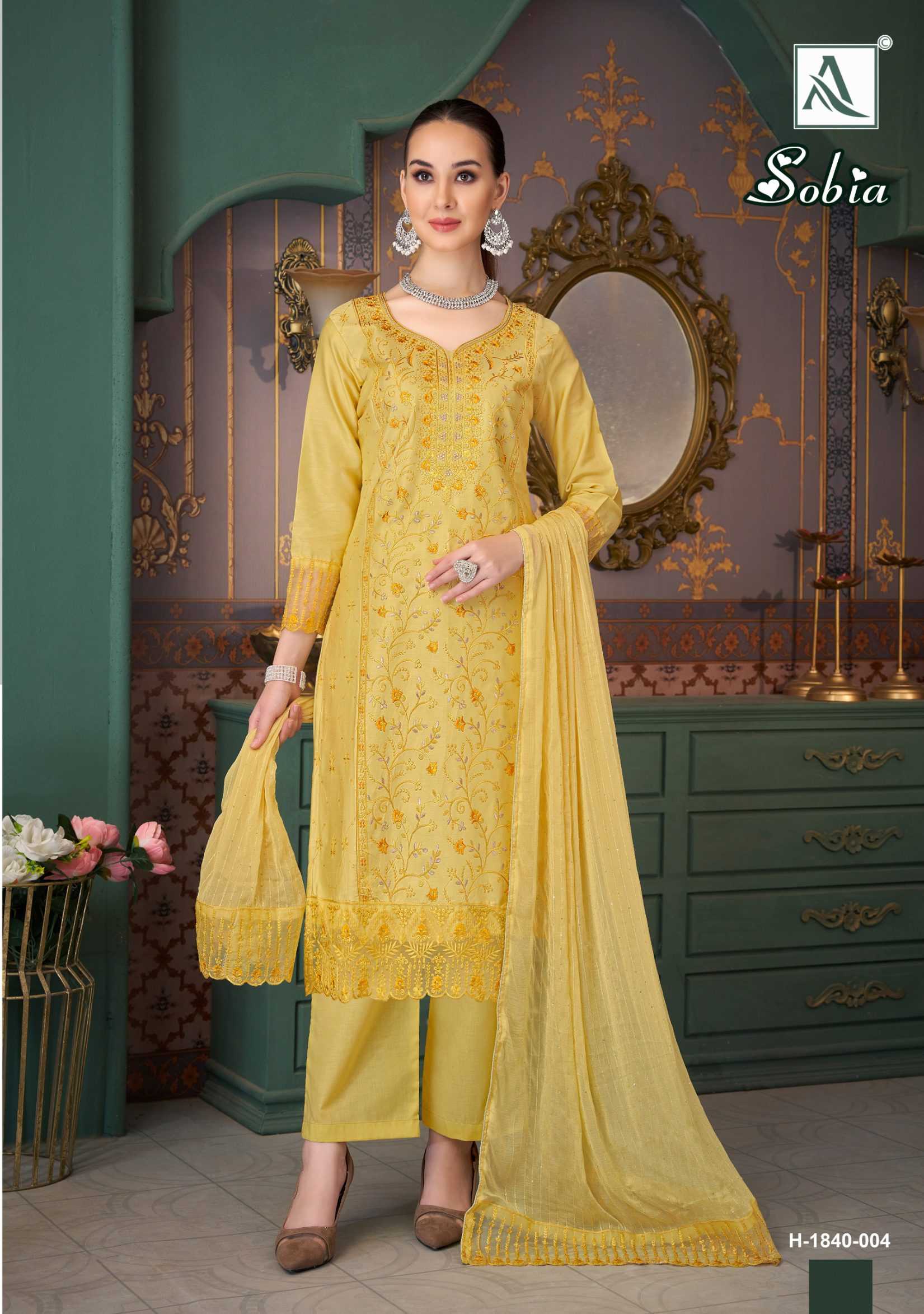 Ynf Pure Cotton RIN186 Alok Suit-SOBIA Suits & Dresses Islamic Clothing Festive Collections Wholesale Sharara Salwar Suits Party wear suits Eid Collections Manufacturer