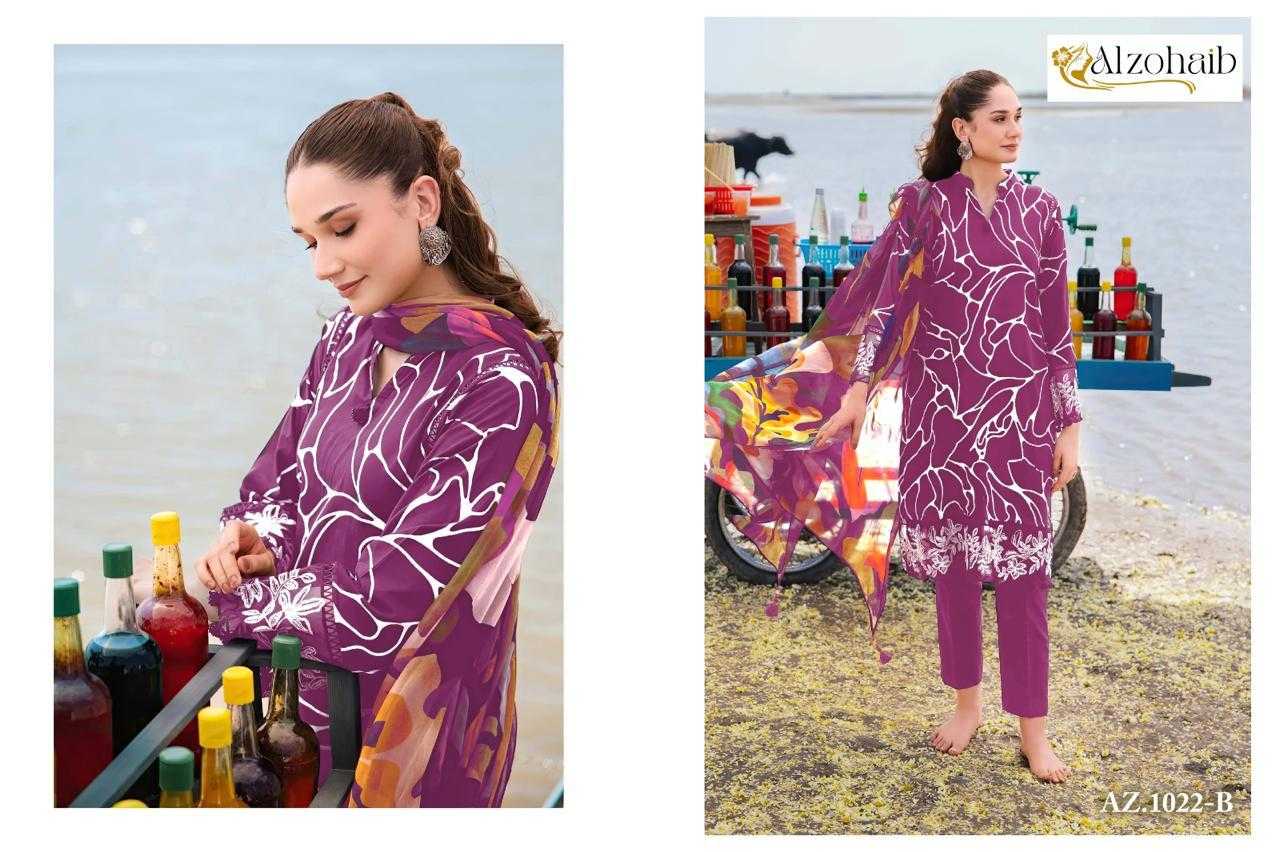 Ynf Pure Cotton RIN186 ALZOHAIB M.BASIC-1022 Suits & Dresses Islamic Clothing Festive Collections Wholesale Embroidery Suits Cotton Suits Eid Collections Manufacturer