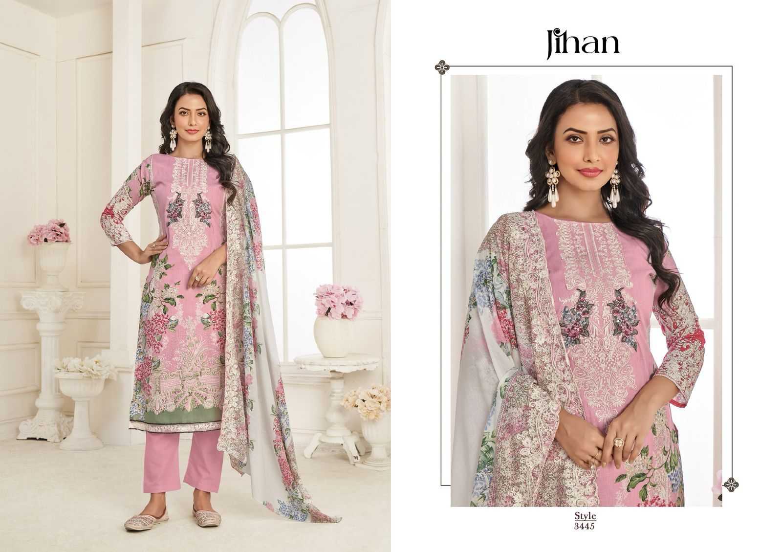 Ynf Pure Cotton RIN186 JIHAN-NEEDLE WONDER LAWN COLLECTION VOL-4 Suits & Dresses Islamic Clothing Festive Collections Wholesale Embroidery Suits Cotton Suits Eid Collections Manufacturer