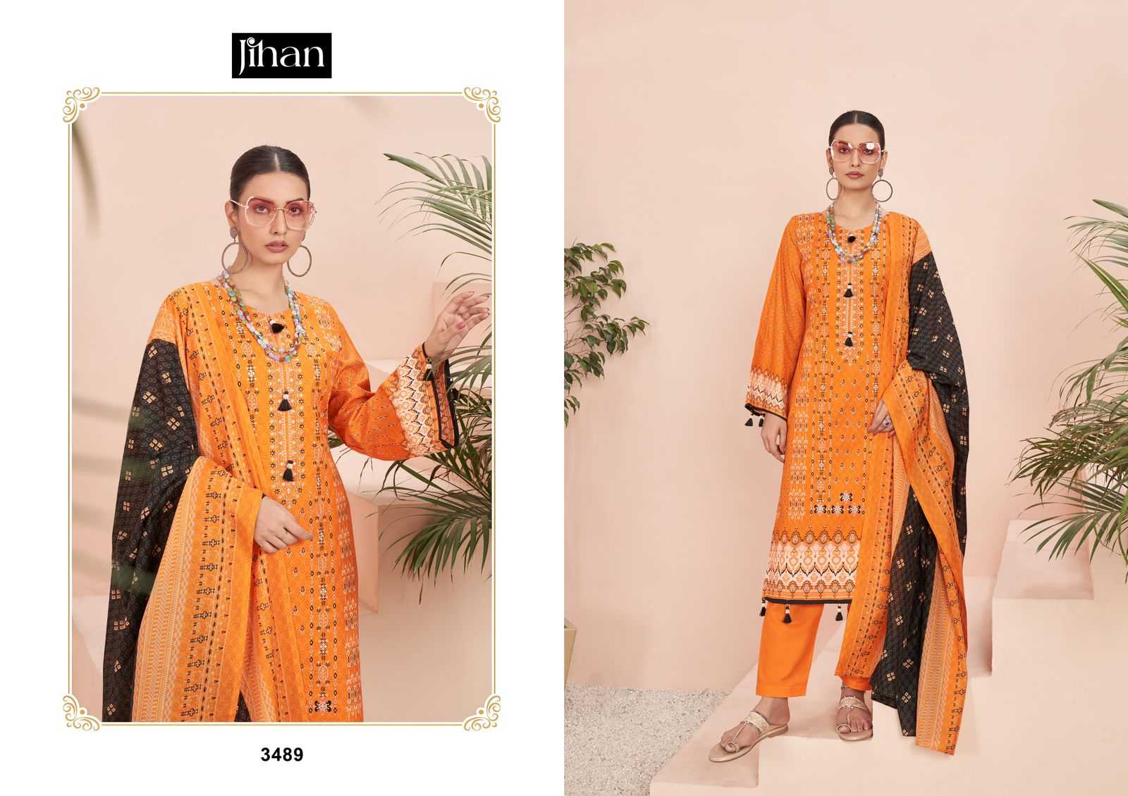 Ynf Pure Cotton RIN186 JIHAN PRESENT SCARLET LAWN VOL - 4 Suits & Dresses Islamic Clothing Festive Collections Wholesale Embroidery Suits Cotton Suits Eid Collections Manufacturer