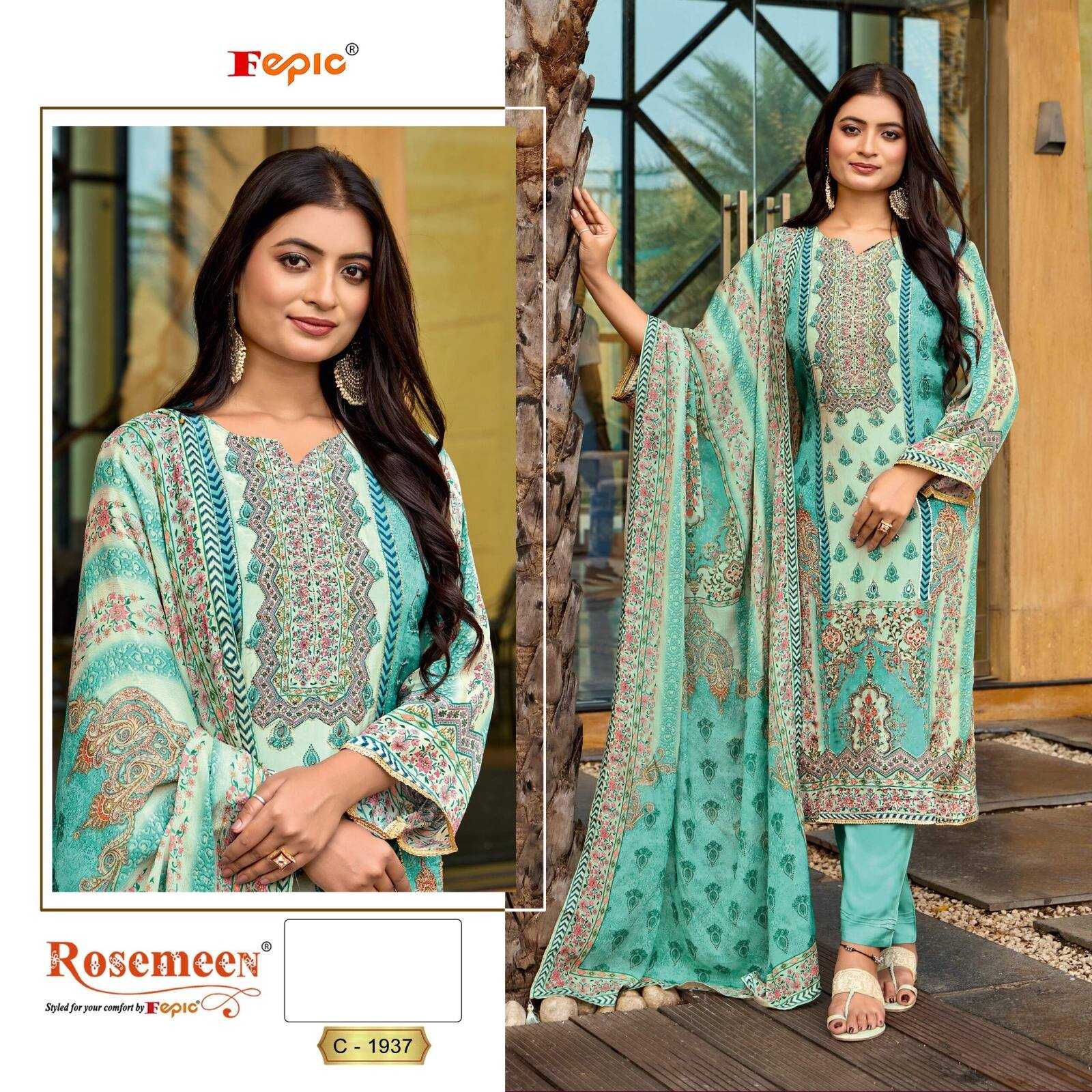 Ynf Pure Crepe KESH446 FEPIC ROSEMEEN-CRAPE DIZITAL Suits & Dresses Islamic Clothing Festive Collections Wholesale Pakistani Suits Printed Suits Embroidered Suits Manufacturer