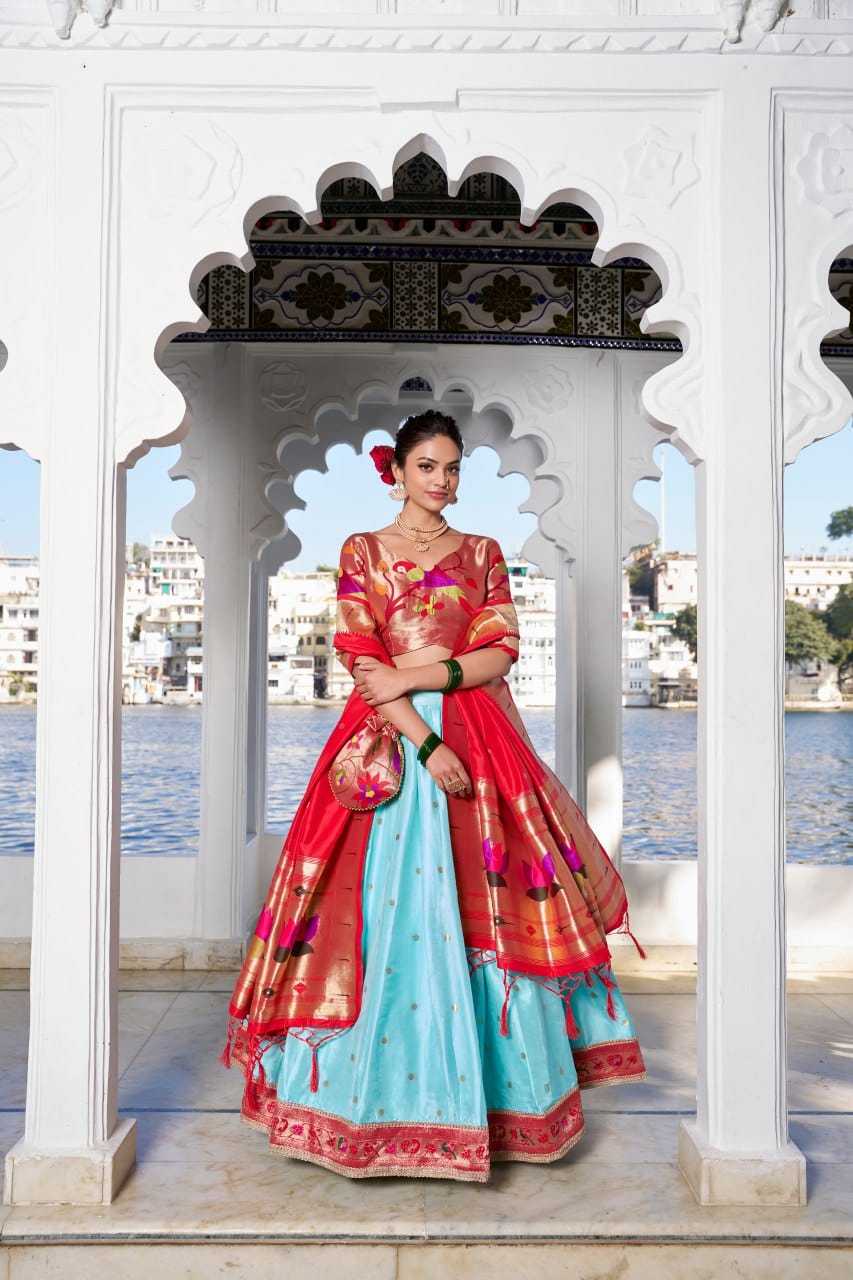 Ynf Silk KESH416 LNB-KEERTHNA Lehengas Wedding Collections Festive Collections Wholesale Silk Lehenga Paithani Lehenga Zari Work Lehenga Manufacturer