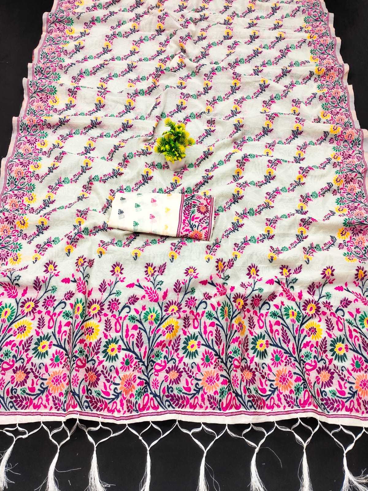 Ynf Soft Cotton Silk RIN113 DW-JAAL Sarees Wholesale Designer Sarees Cotton Sarees Silk Sarees Manufacturer