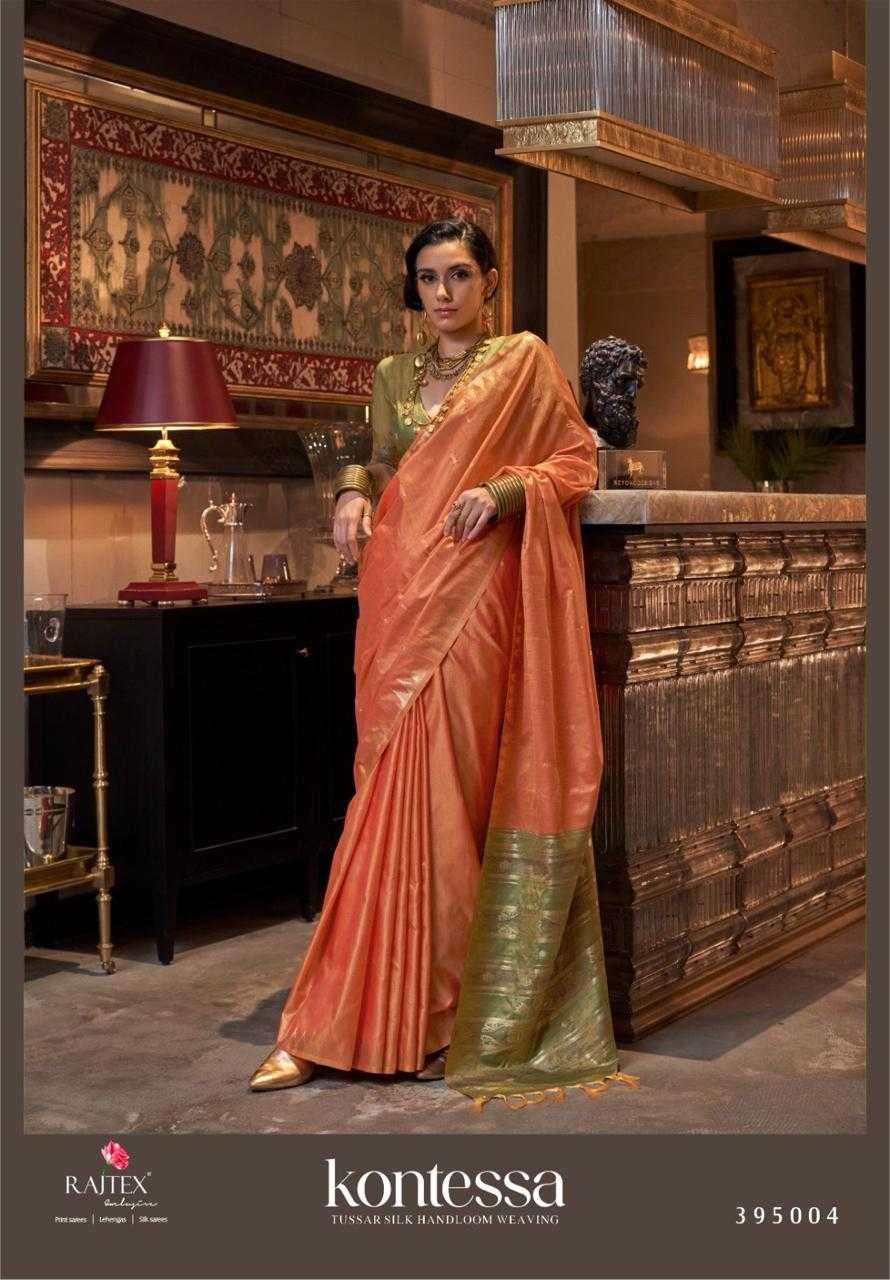 Ynf Tussar Silk RIN184 RAJ TEX-KONTESSA SILK Sarees Silk Sarees Festive Collections Wholesale Party Wear Sarees Ikkat Saree Tussar Sarees Manufacturer