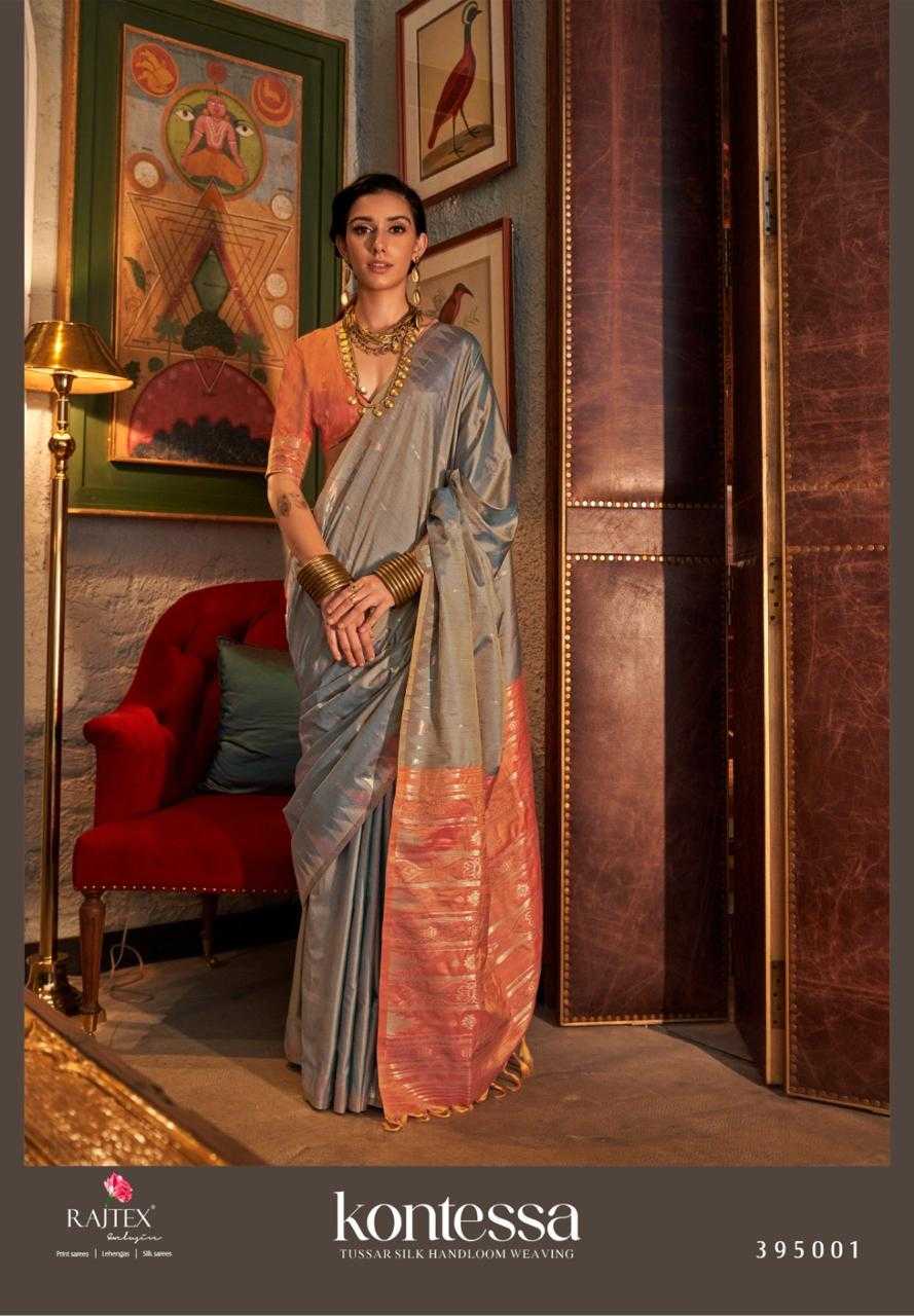 Ynf Tussar Silk RIN184 RAJ TEX-KONTESSA SILK Sarees Silk Sarees Festive Collections Wholesale Party Wear Sarees Ikkat Saree Tussar Sarees Manufacturer