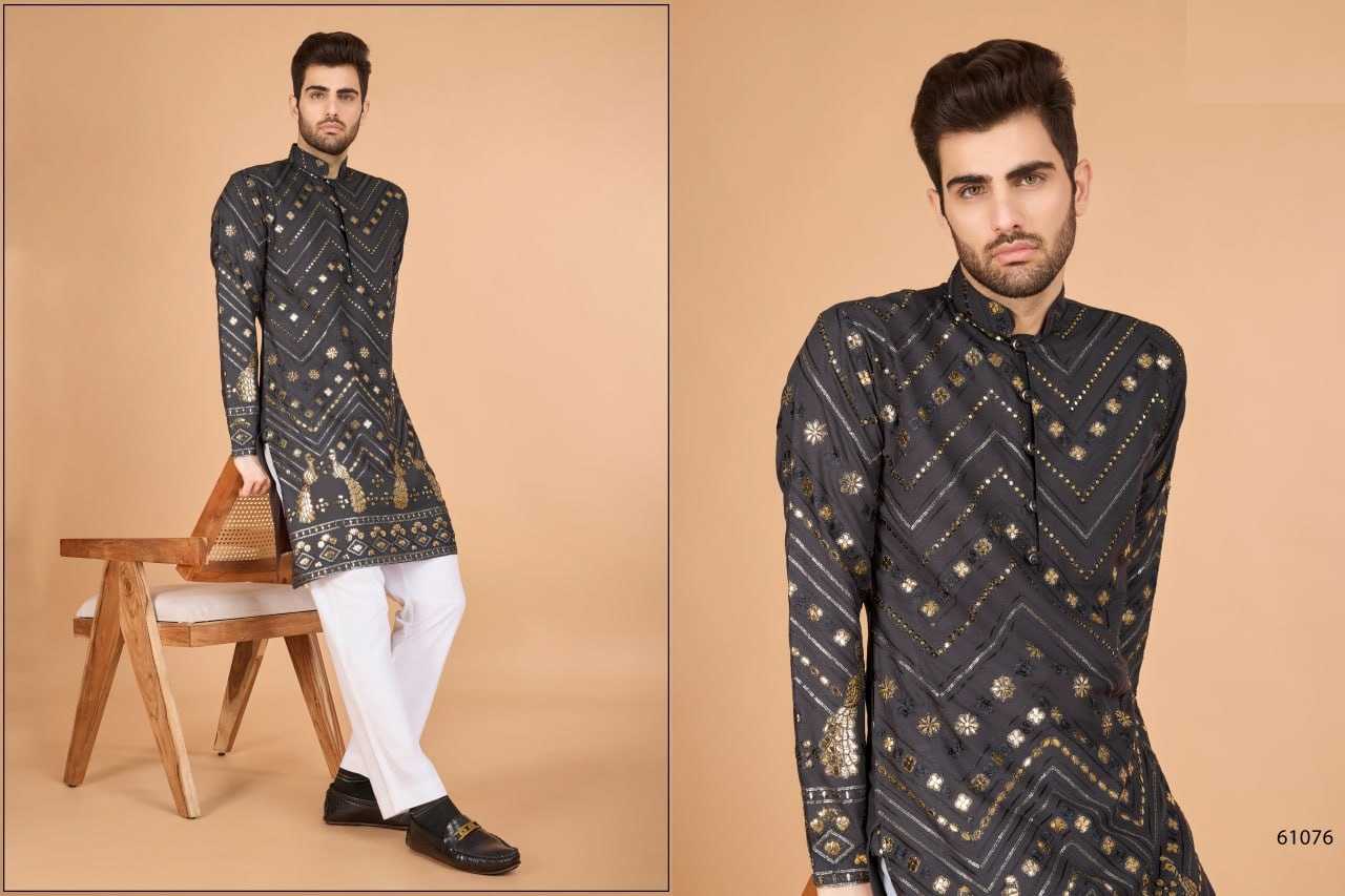 Ynf Viscose Rayon RIN197 2666 Mens Wear Diwali Collections Festive Collections Wholesale Mens Kurtas Casual Wear Men Wedding kurta Manufacturer