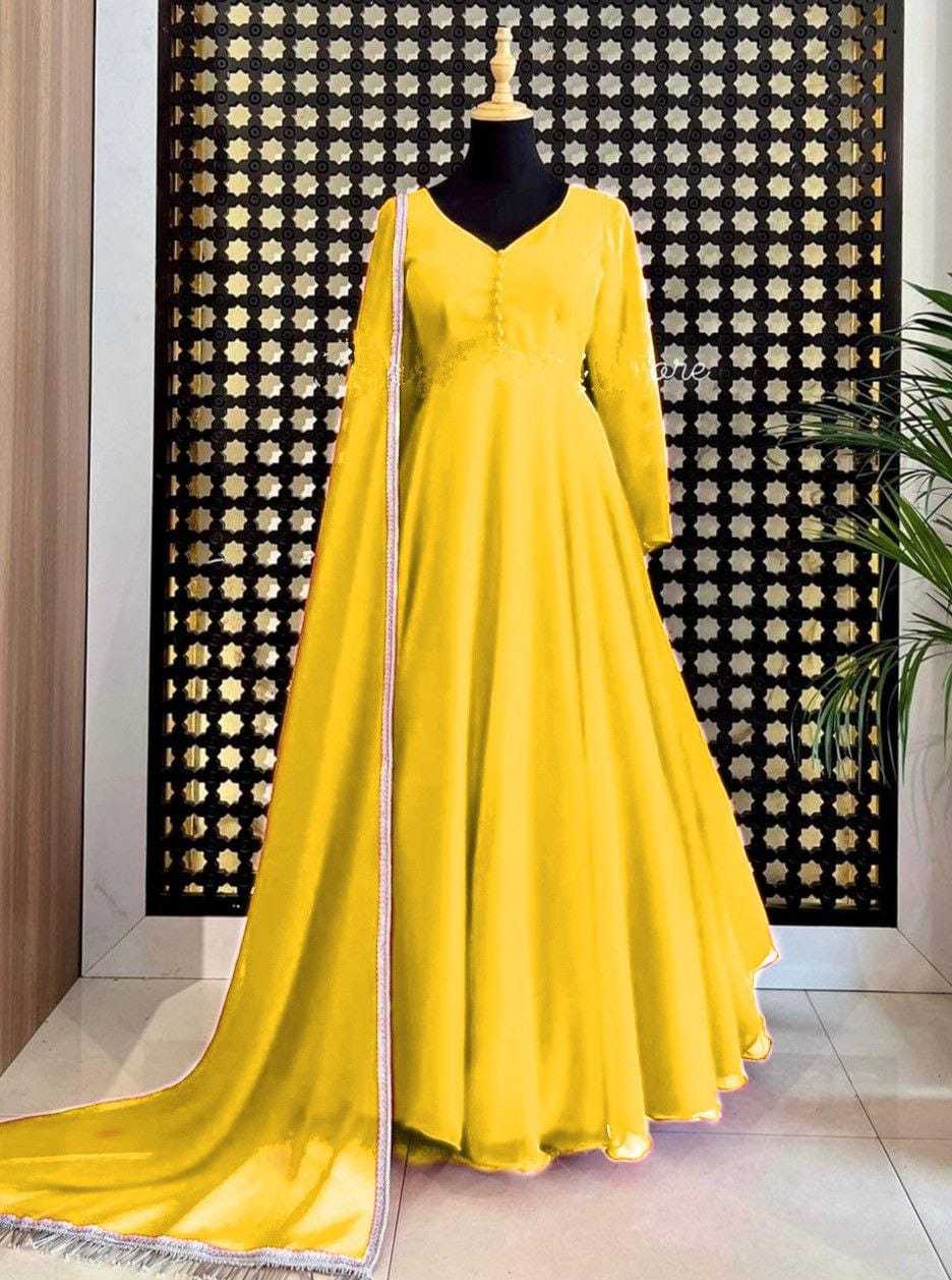 Ynf Faux Georgette RIN157 2652 Gowns Wedding Collections Festive Collections Wholesale Fancy Gowns Party Gowns Georgette Gown Manufacturer