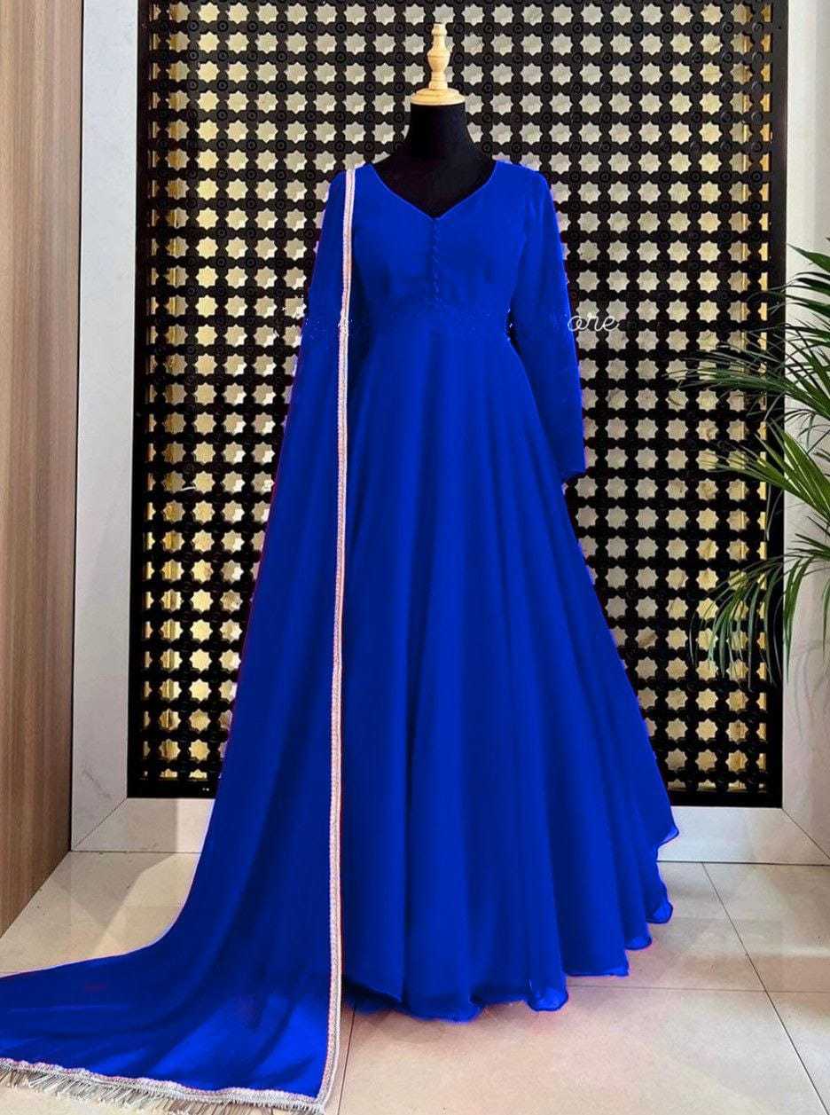 Ynf Faux Georgette RIN157 2652 Gowns Wedding Collections Festive Collections Wholesale Fancy Gowns Party Gowns Georgette Gown Manufacturer
