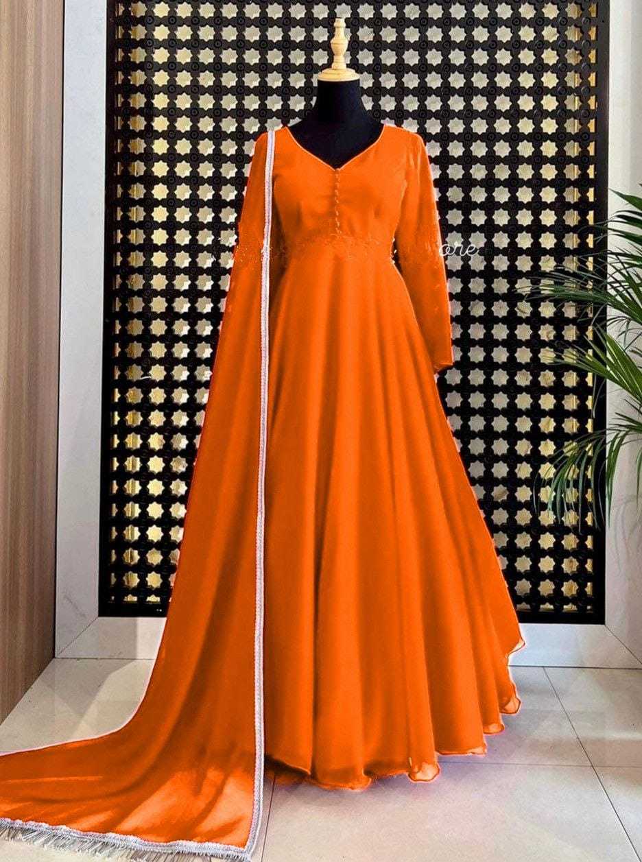 Ynf Faux Georgette RIN157 2652 Gowns Wedding Collections Festive Collections Wholesale Fancy Gowns Party Gowns Georgette Gown Manufacturer