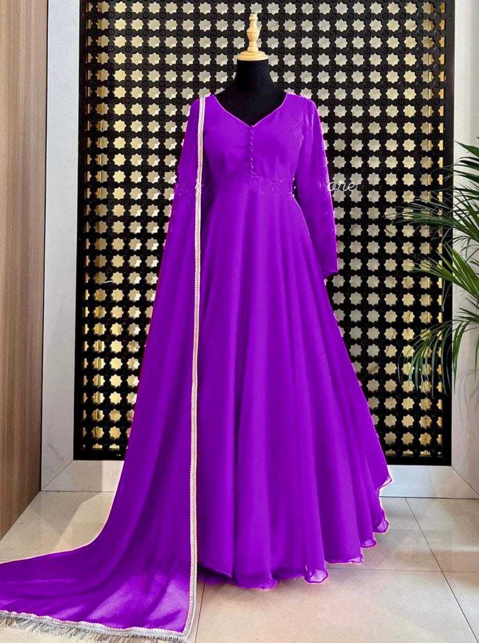 Ynf Faux Georgette RIN157 2652 Gowns Wedding Collections Festive Collections Wholesale Fancy Gowns Party Gowns Georgette Gown Manufacturer