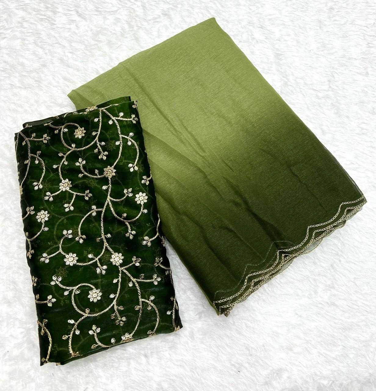 Ynf Jimmy Choo RIN199 207 Sarees Wholesale Embroidered Sarees Lightweight Sarees Manufacturer