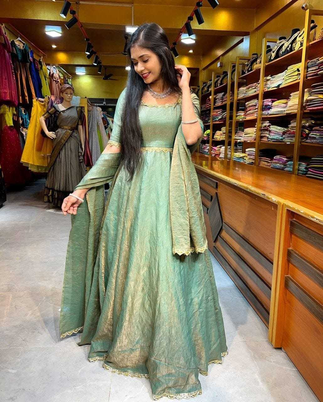 Ynf Soft Silk RIN157 3126 Gowns Rakhi Collections Festive Collections Wholesale Fancy Gowns Party Gowns Silk Gowns Manufacturer
