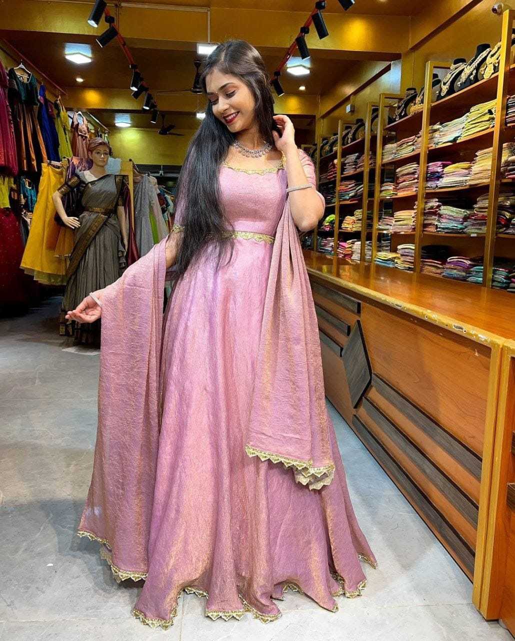 Ynf Soft Silk RIN157 3126 Gowns Rakhi Collections Festive Collections Wholesale Fancy Gowns Party Gowns Silk Gowns Manufacturer