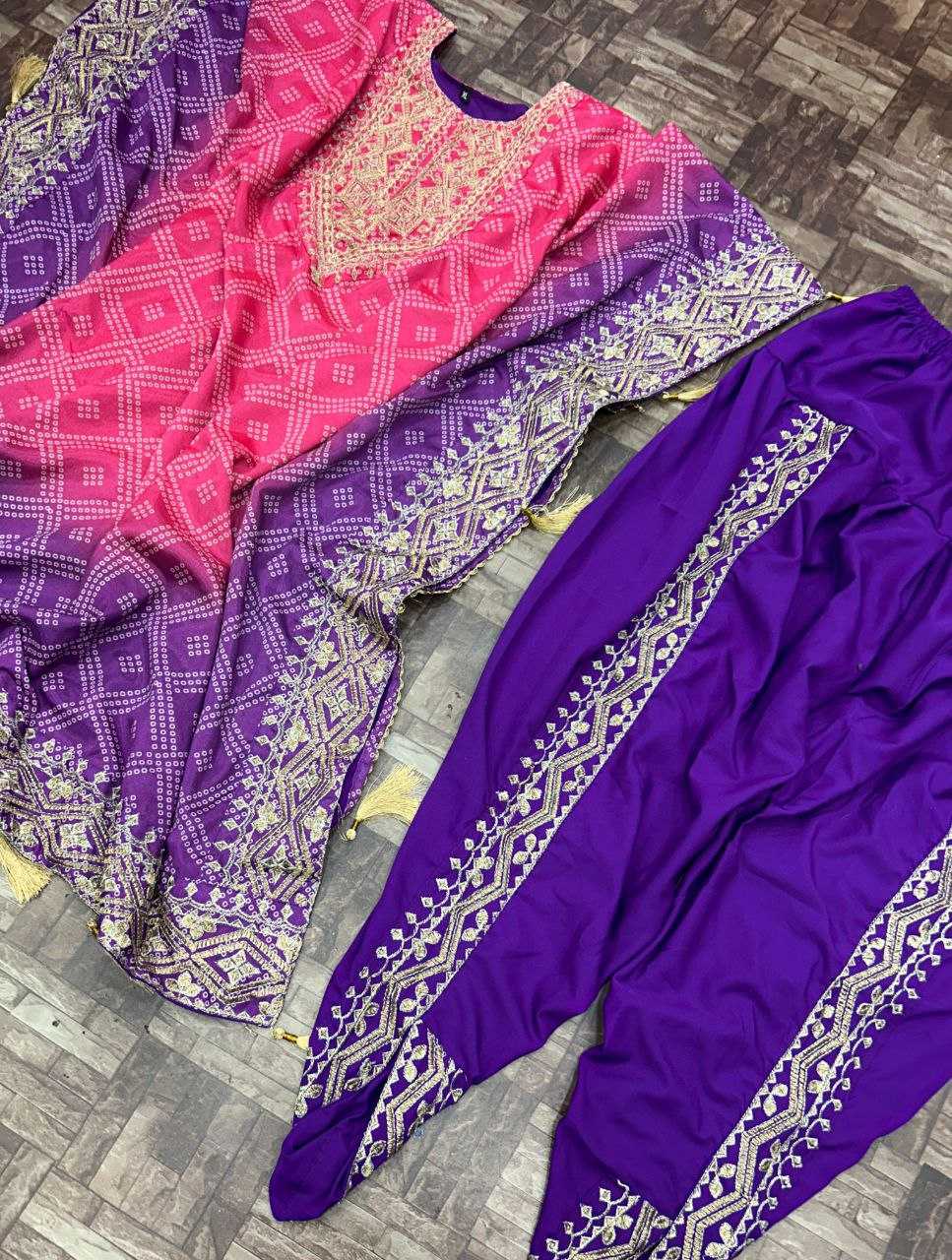 Ynf Chinon Silk KESH495 DHOTI SET Kurti Wholesale Festive Kurtis Embroidered Kurtis Kurtis With Dhoti Kaftan Kurtis Manufacturer